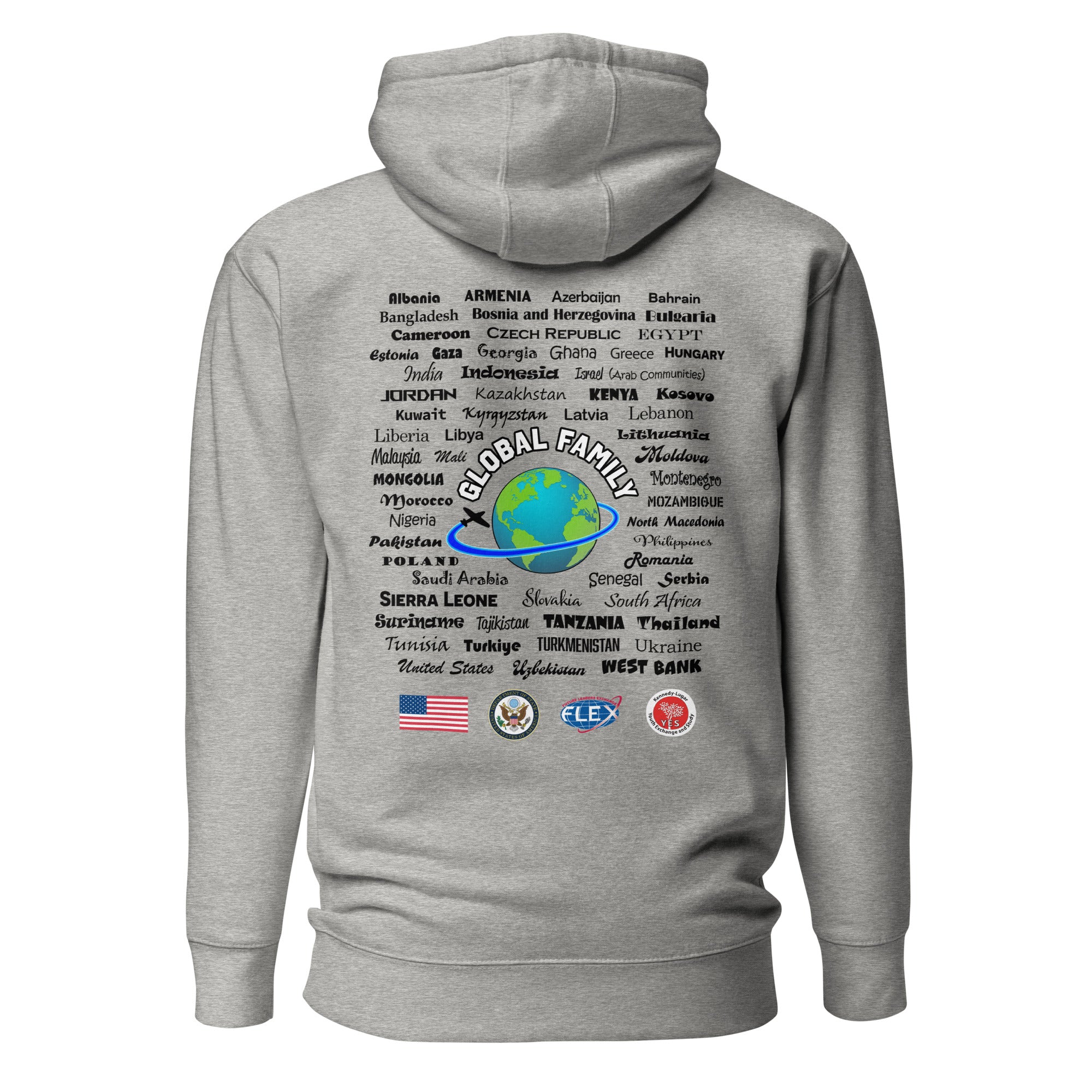 Wisconsin AC Small + Countries Hoodie- Black Lettering