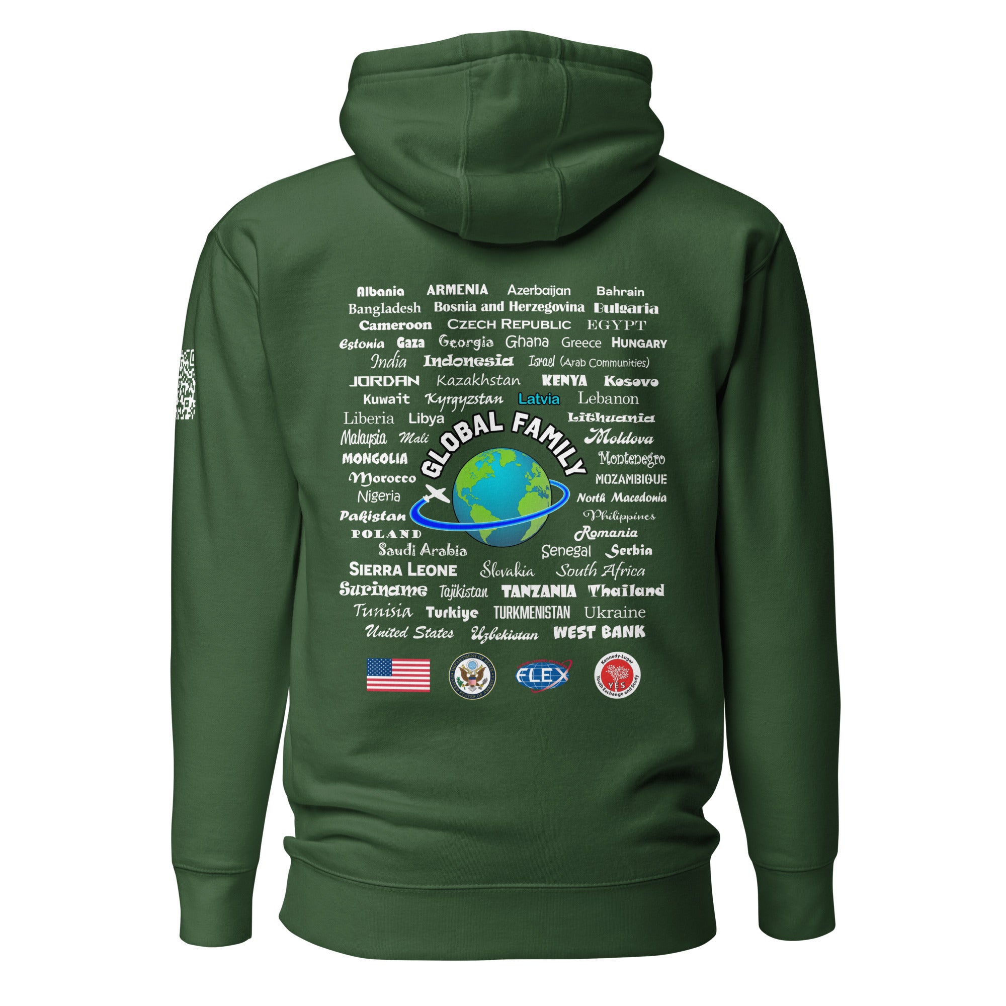 Wisconsin Large- Latvia- Hoodie- White lettering