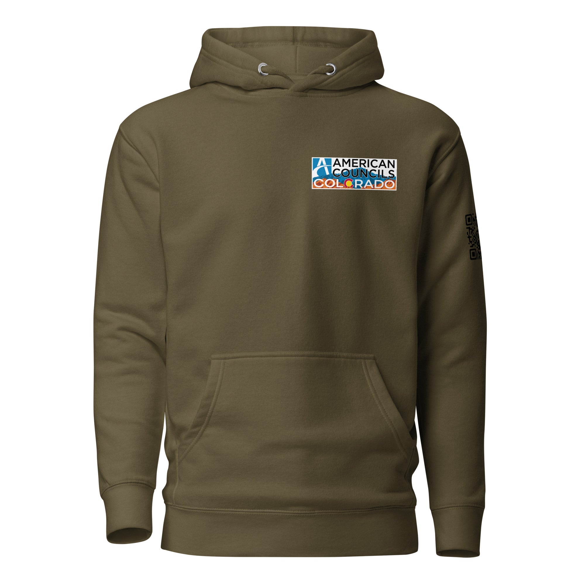 Colorado AC Small + Countries +QR CODE Hoodie - Black Lettering