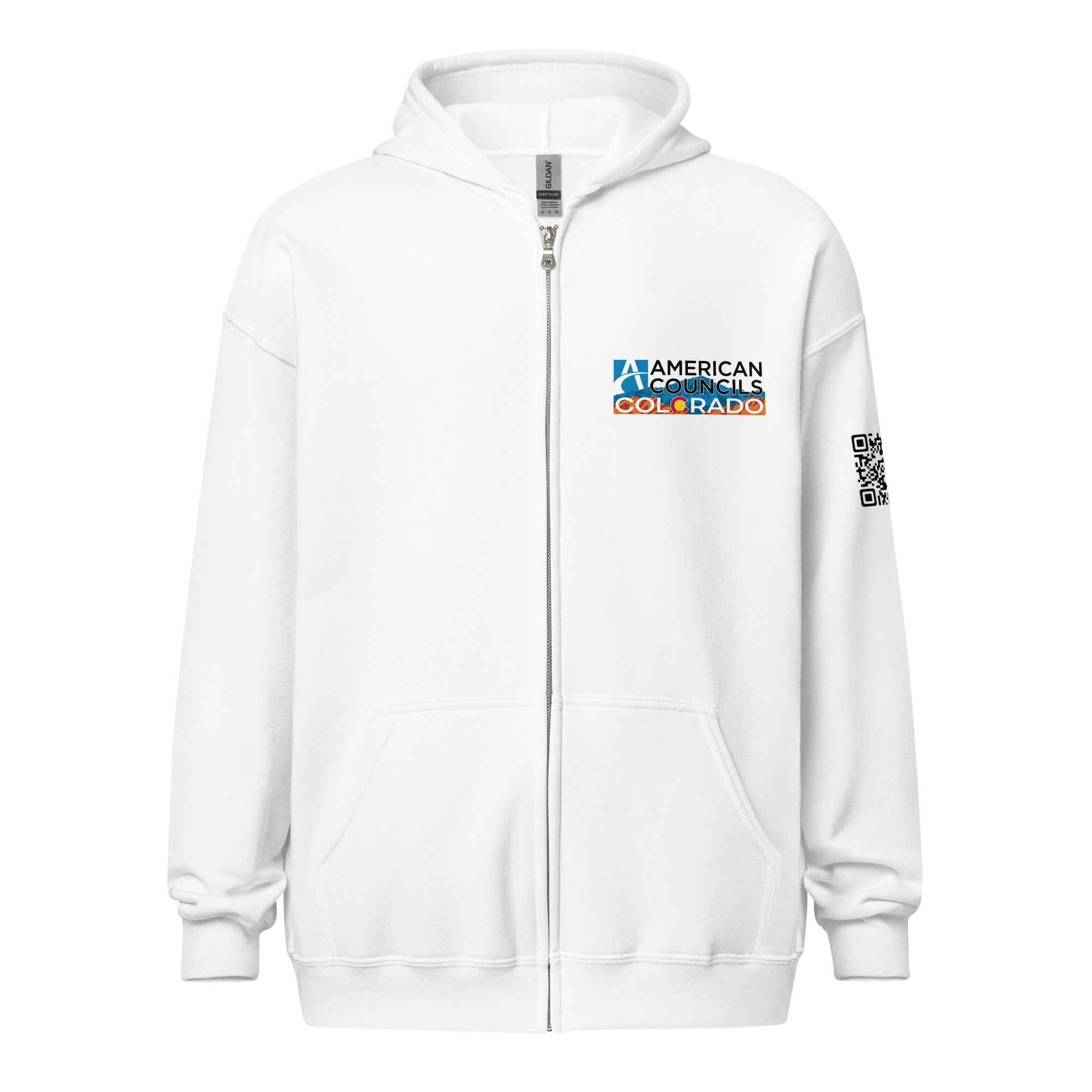 Colorado AC Small + Countries + QR CODE Zip up - Black Lettering