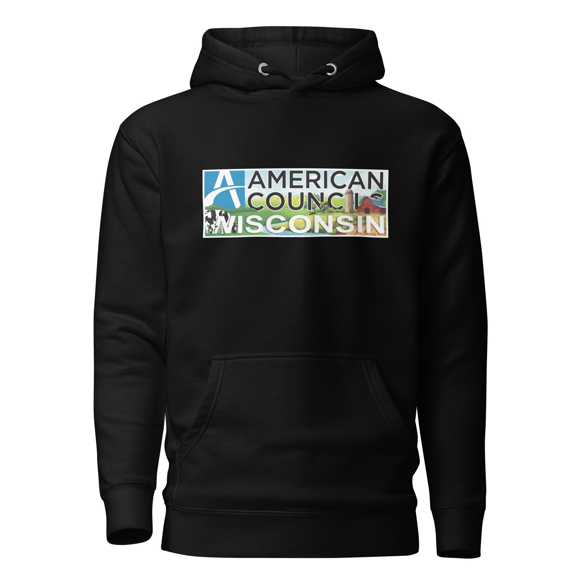 Wisconsin AC + Countries Hoodie -White Lettering