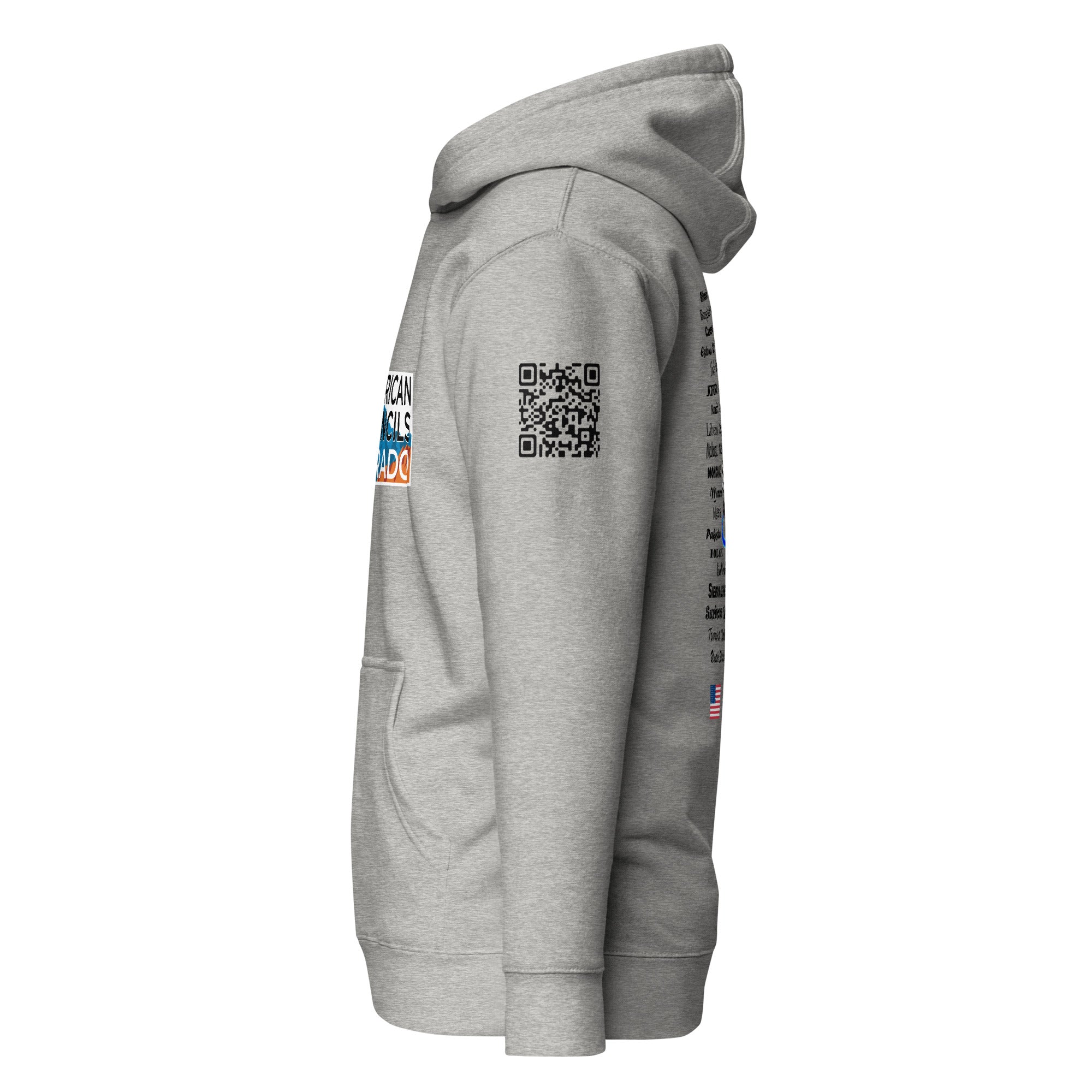 Colorado AC + Countries + QR CODE Hoodie - Black Lettering