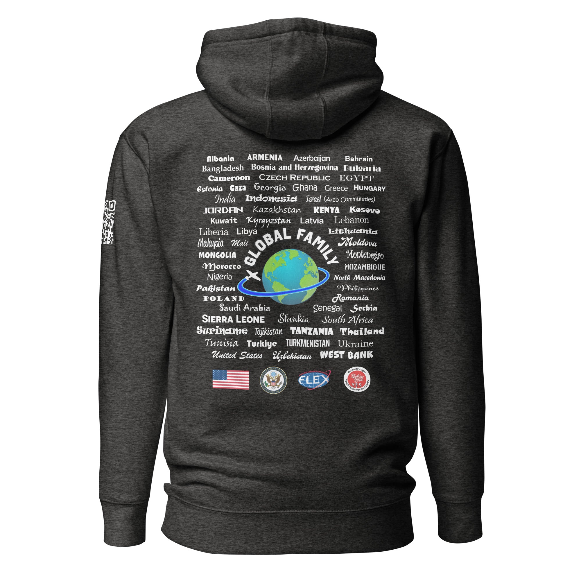 Colorado AC + Countries + QR Code Hoodie- White Lettering