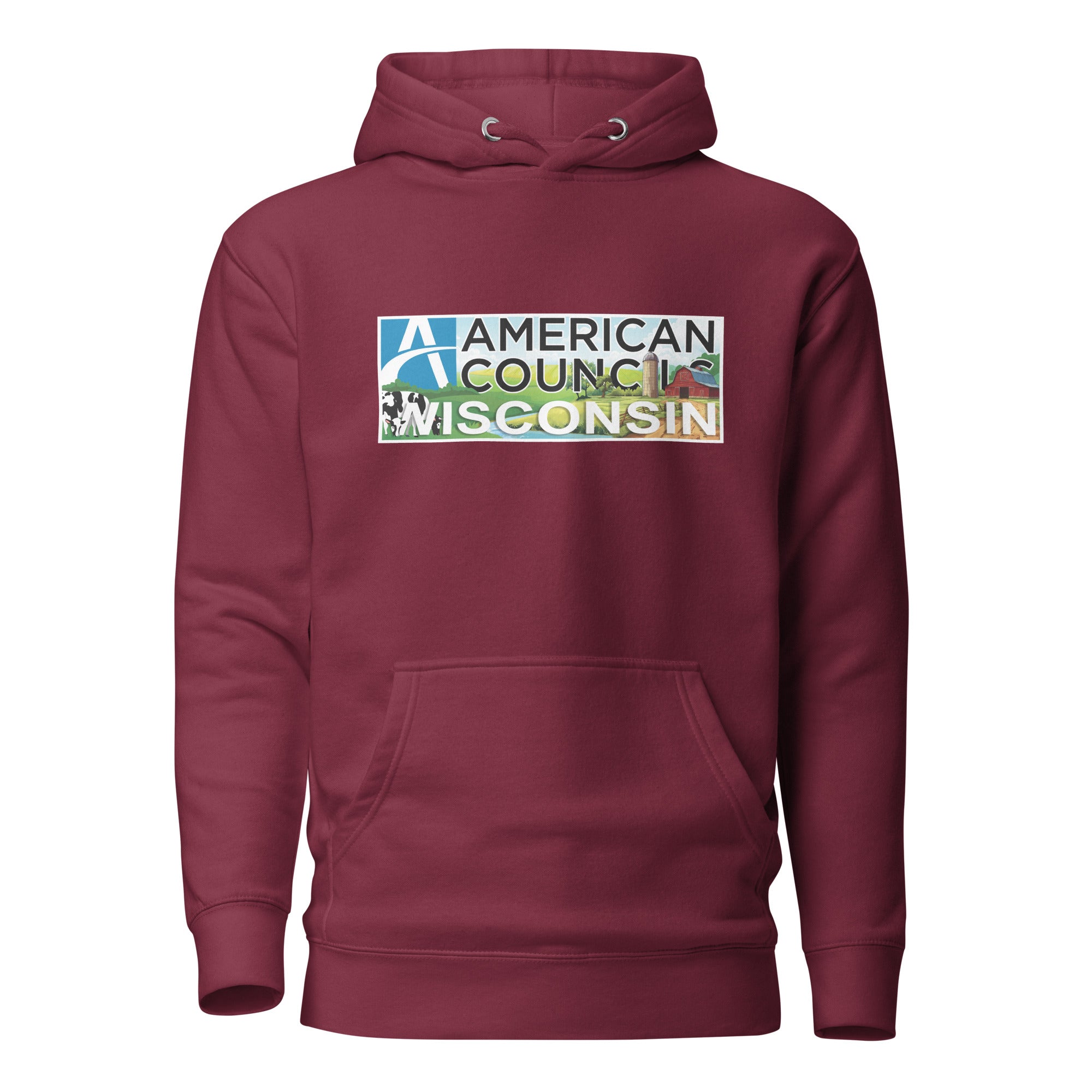 Wisconsin AC + Countries Hoodie -White Lettering