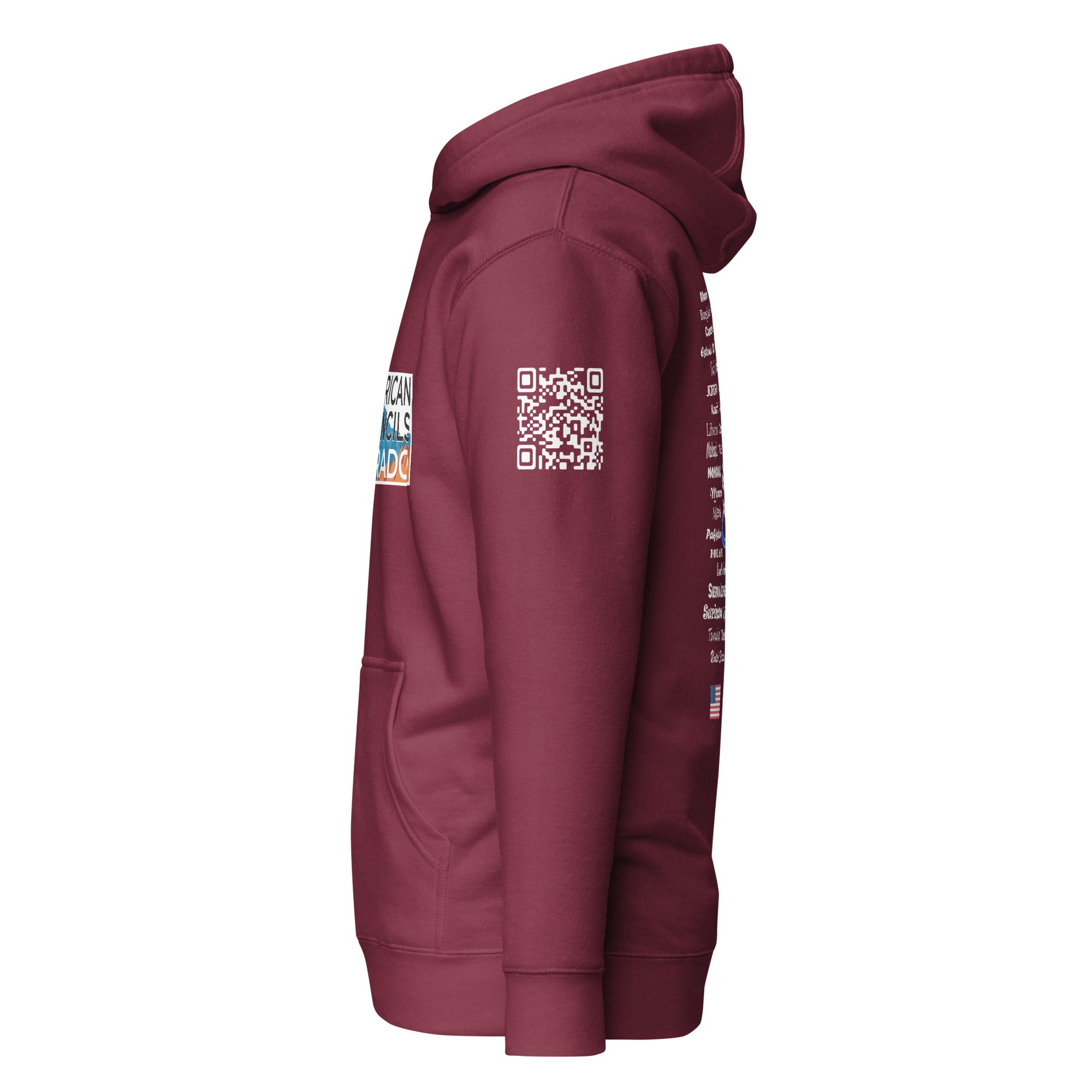 Colorado AC + Countries + QR Code Hoodie- White Lettering