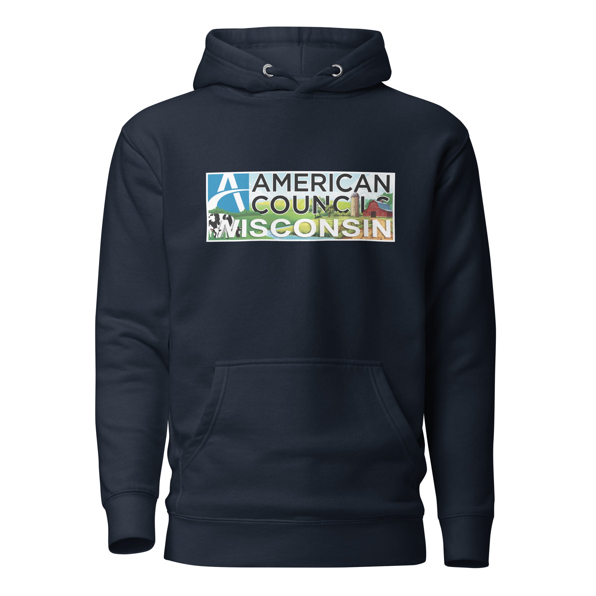 Wisconsin AC + Countries Hoodie -White Lettering