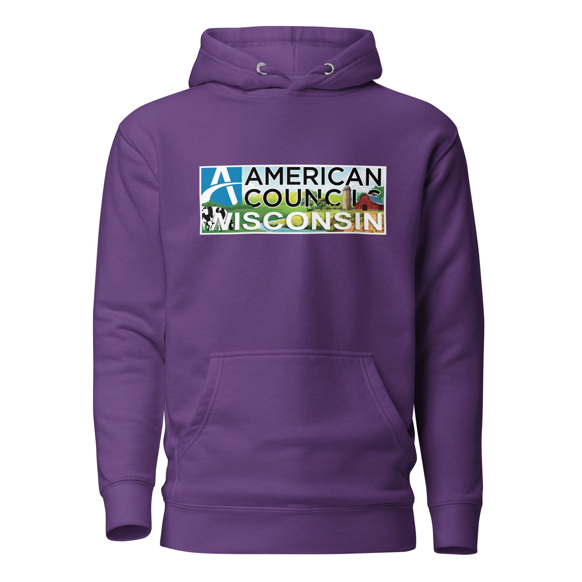 Wisconsin AC + Countries Hoodie- Black Lettering