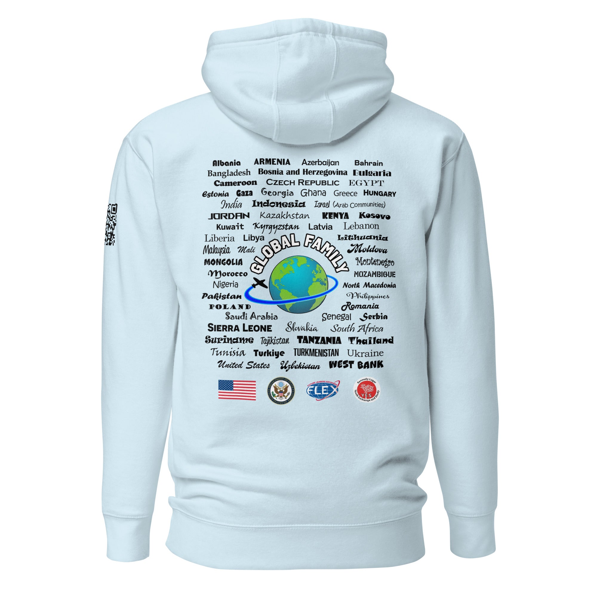 Colorado AC + Countries + QR CODE Hoodie - Black Lettering