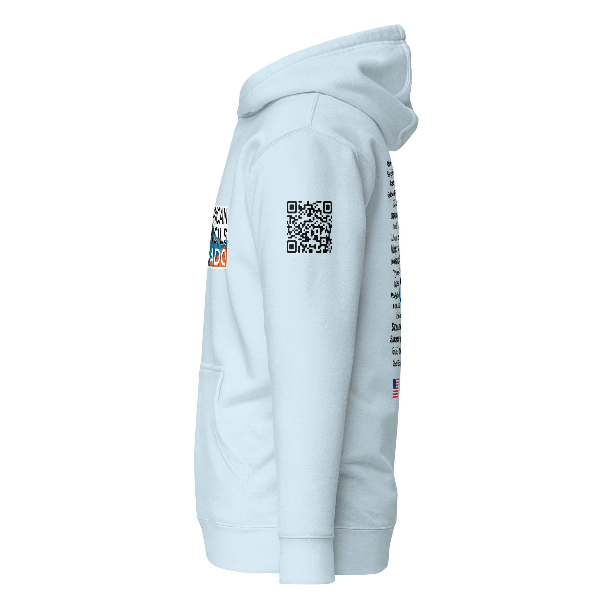 Colorado AC + Countries + QR CODE Hoodie - Black Lettering