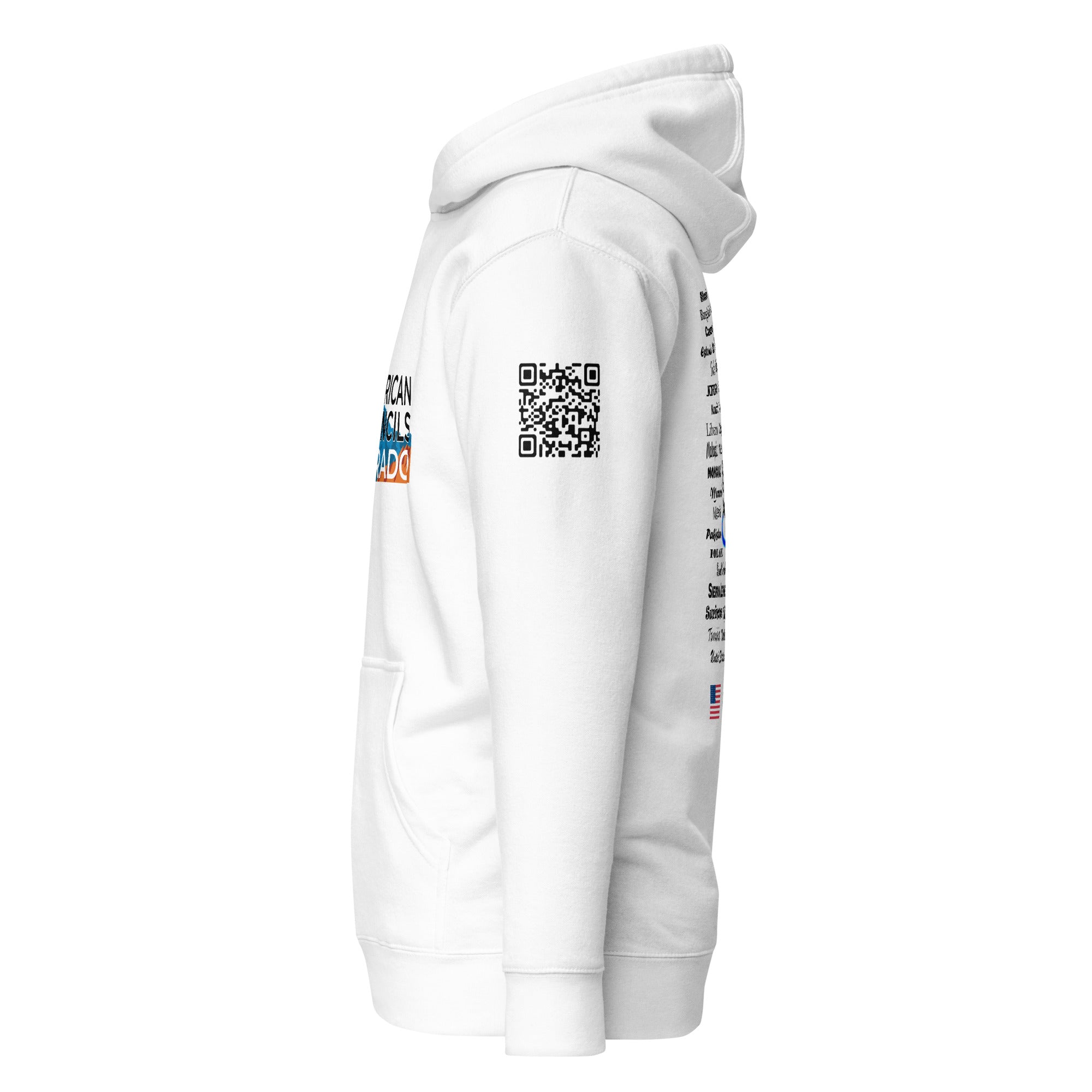 Colorado AC + Countries + QR CODE Hoodie - Black Lettering