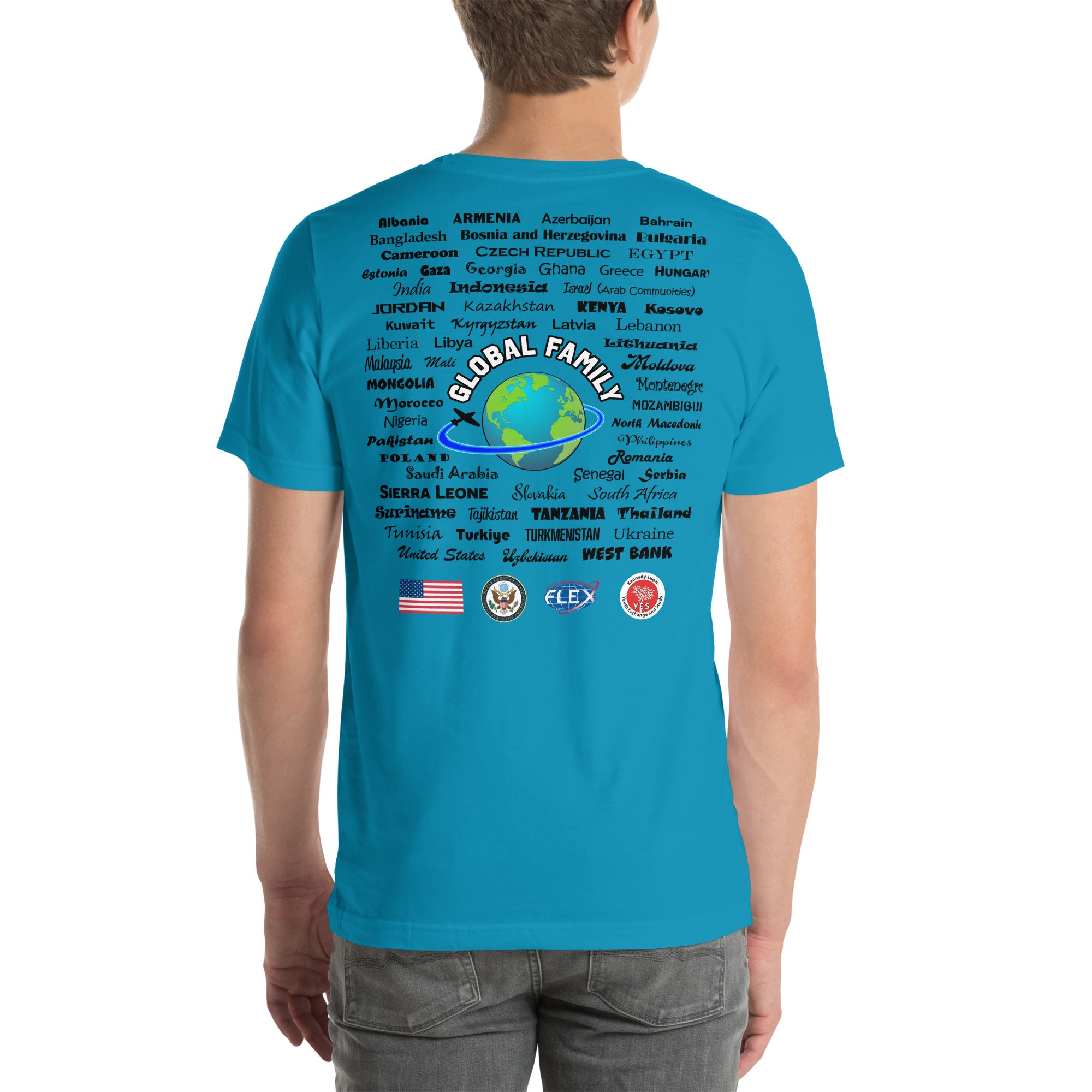 Wisconsin Countries T-shirt- Black Lettering