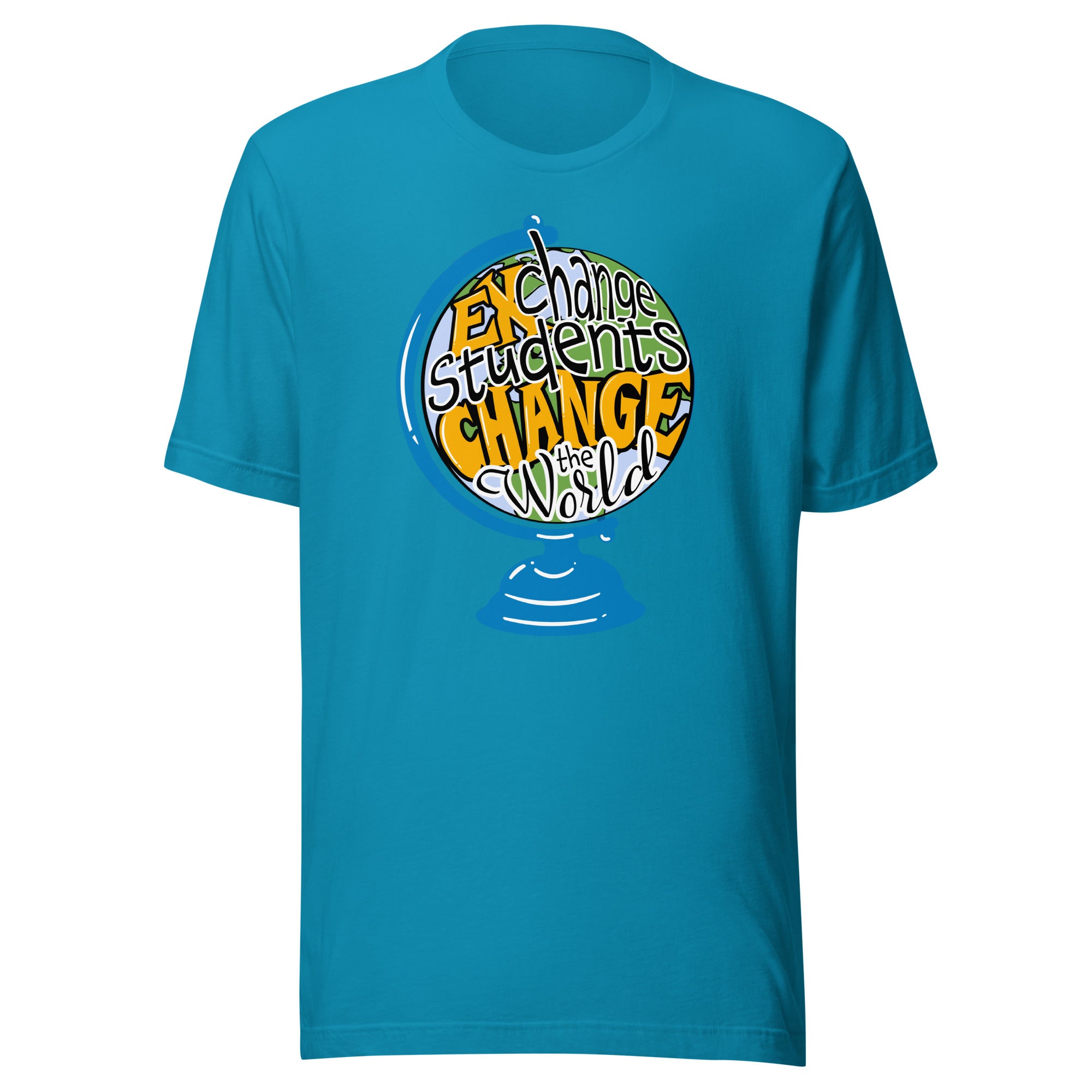 Exchange Students Change the World Countries T-shirt- Black Lettering