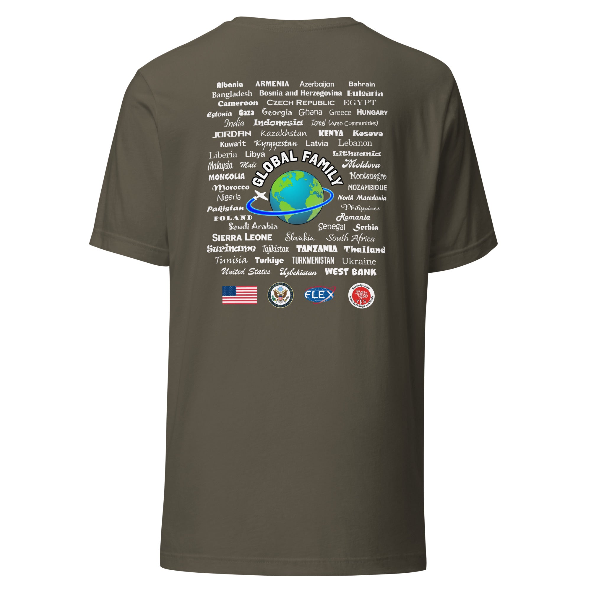 Colorado AC + Countries T-shirt- White Lettering