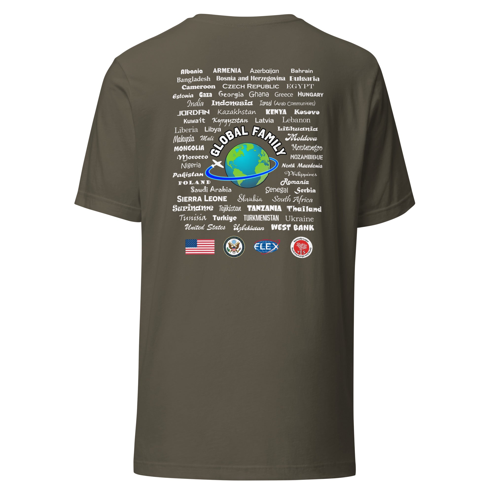 Wisconsin AC + Countries T-shirt - White L:ettering