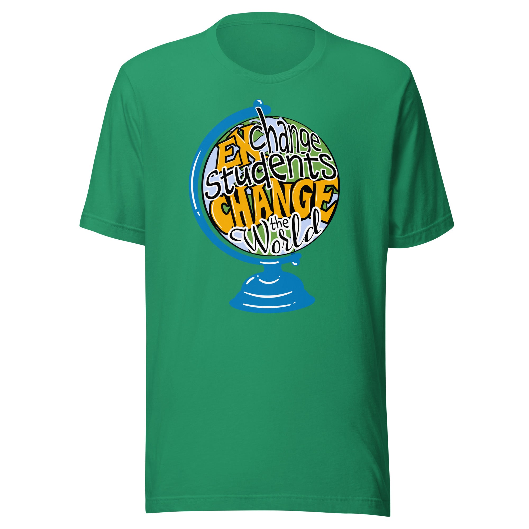 Exchange Student Change The World T-shirt - White Lettering