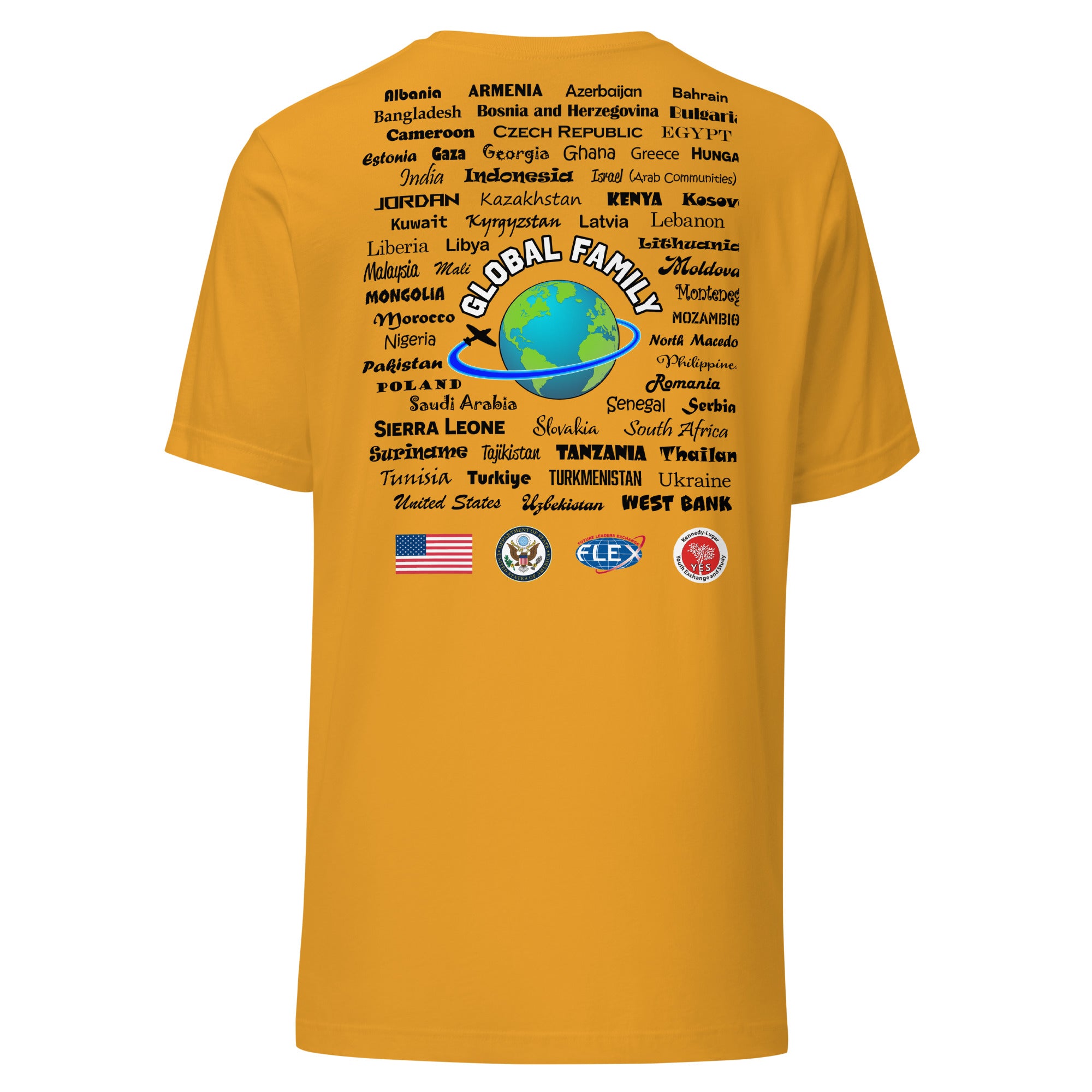 Colorado Countries T-shirt- Black Lettering