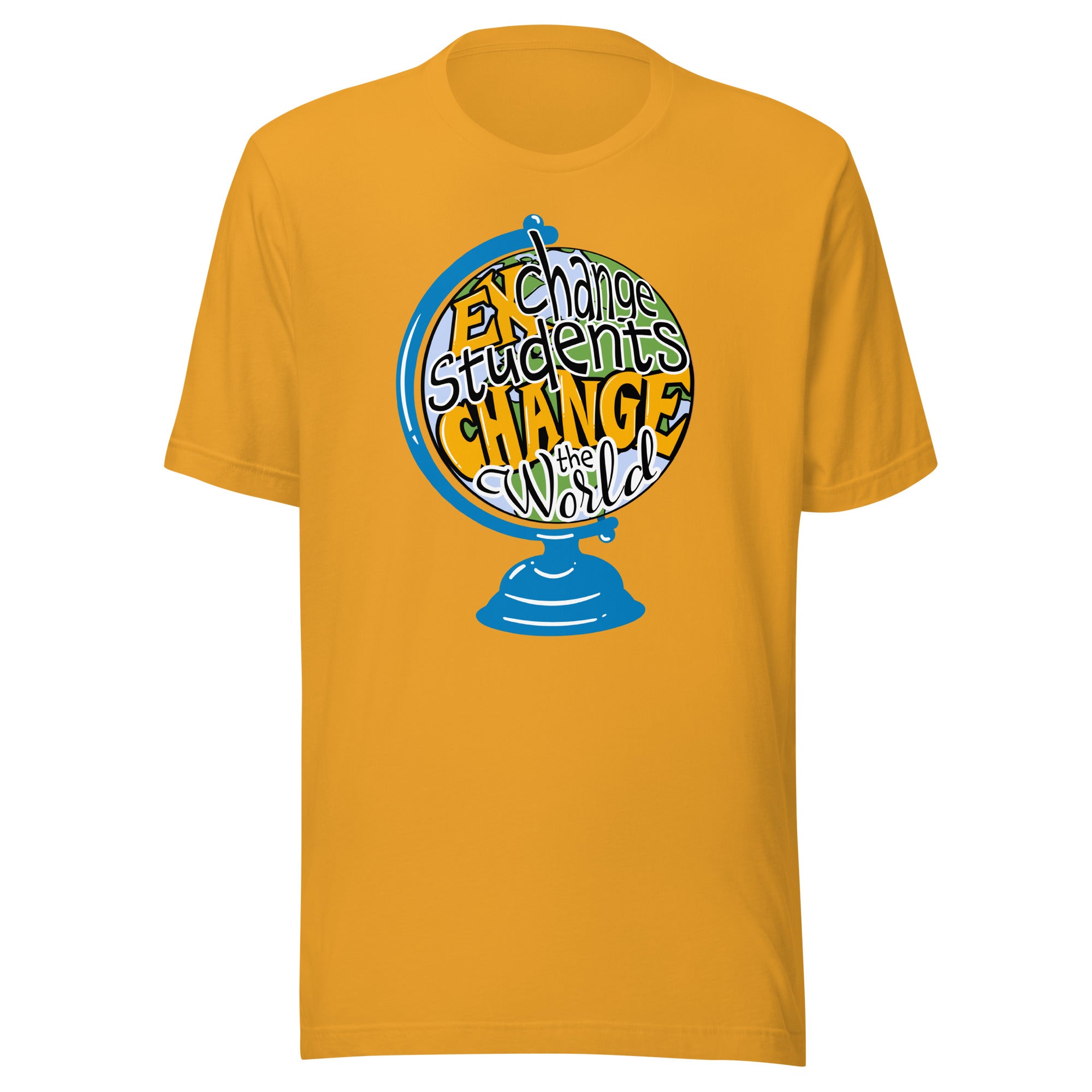 Exchange Students Change the World Countries T-shirt- Black Lettering