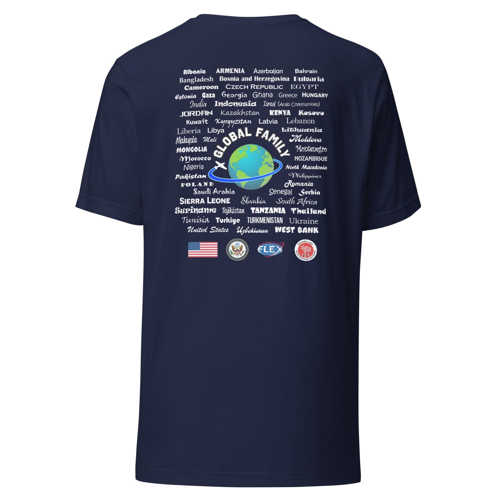 Colorado AC + Countries T-shirt- White Lettering