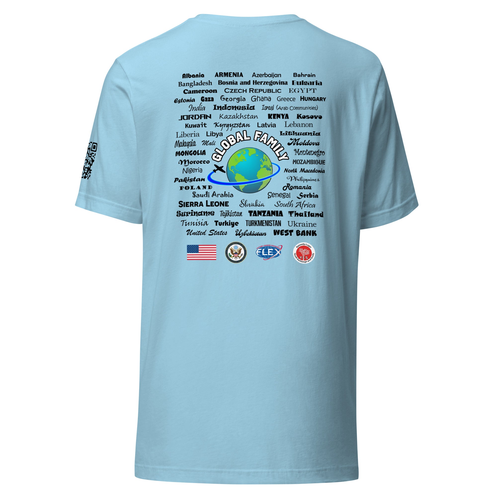 American Councils QR Code T-shirt- Black Lettering