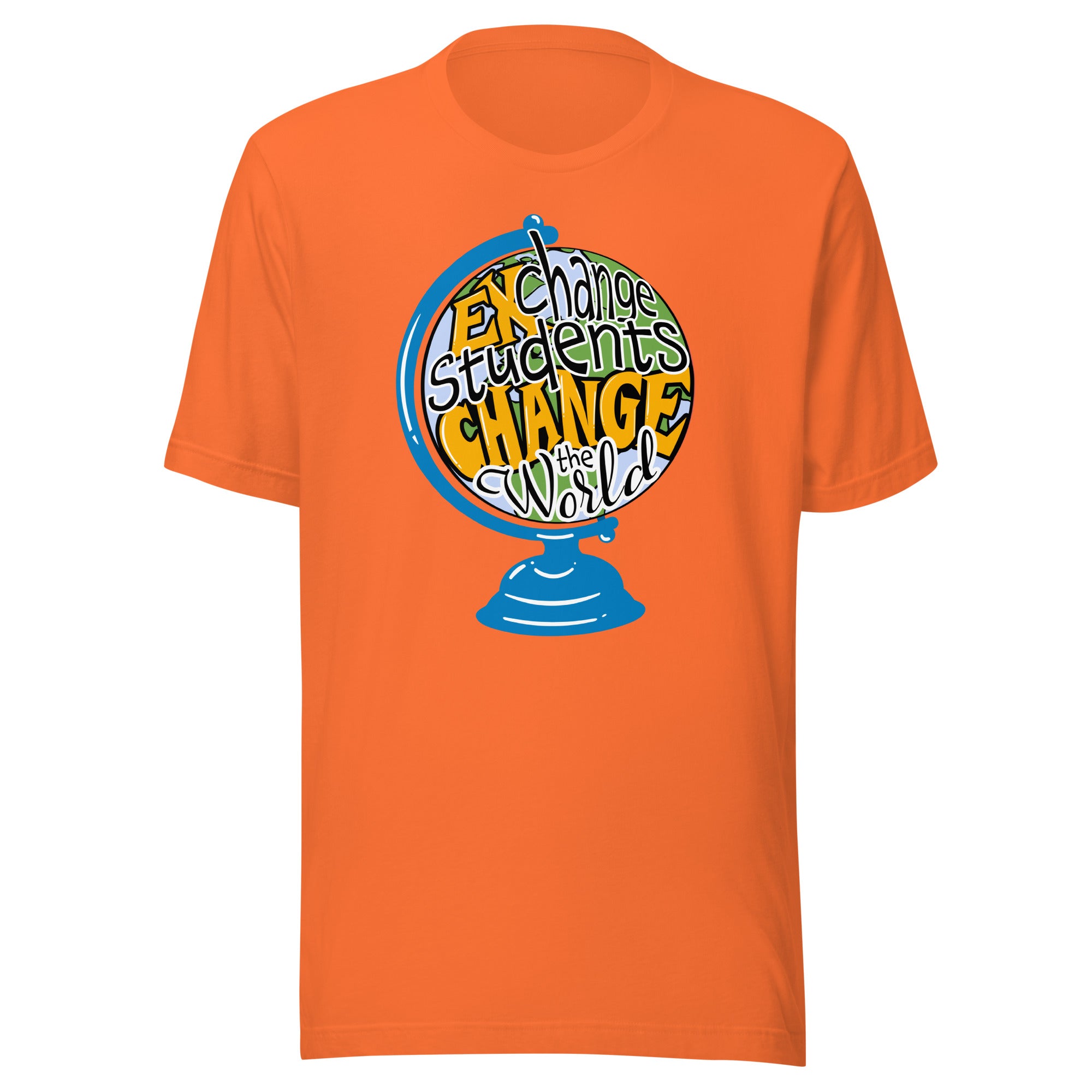 Exchange Students Change the World Countries T-shirt- Black Lettering