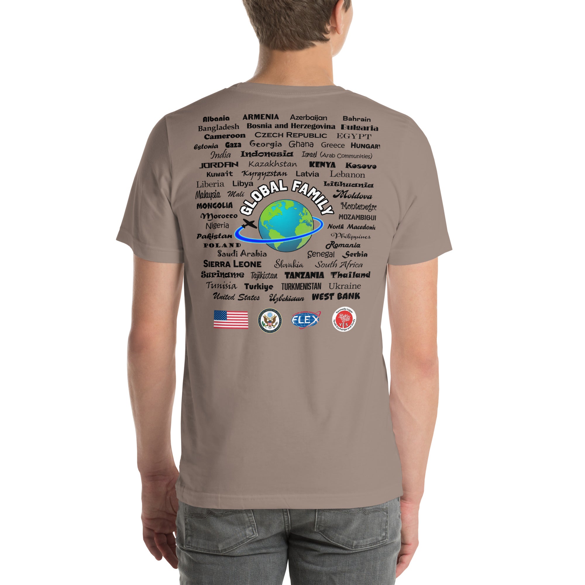 Wisconsin Countries T-shirt- Black Lettering