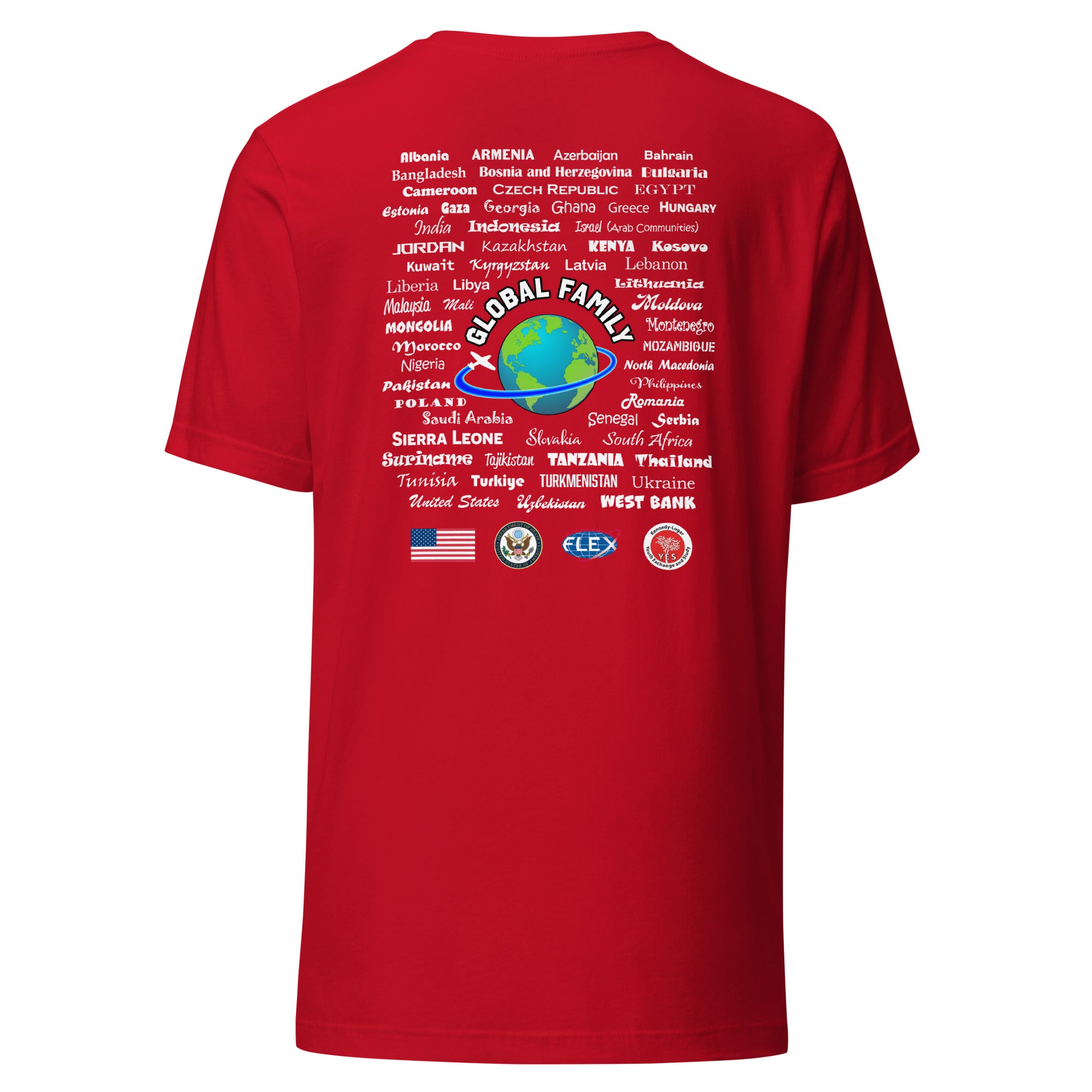 Colorado AC + Countries T-shirt- White Lettering