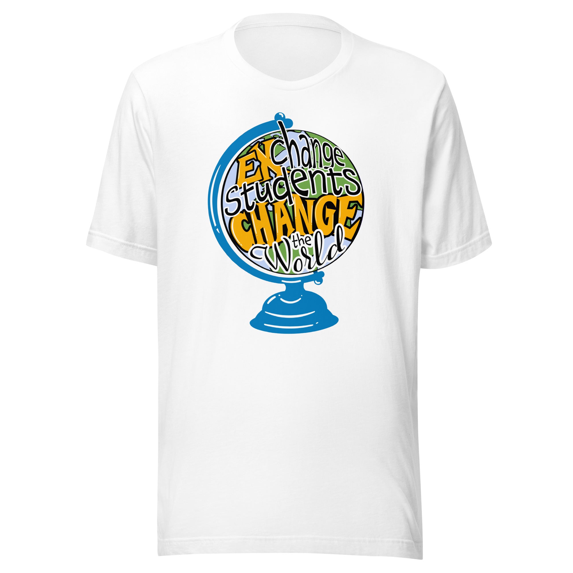 Exchange Students Change the World Countries T-shirt- Black Lettering