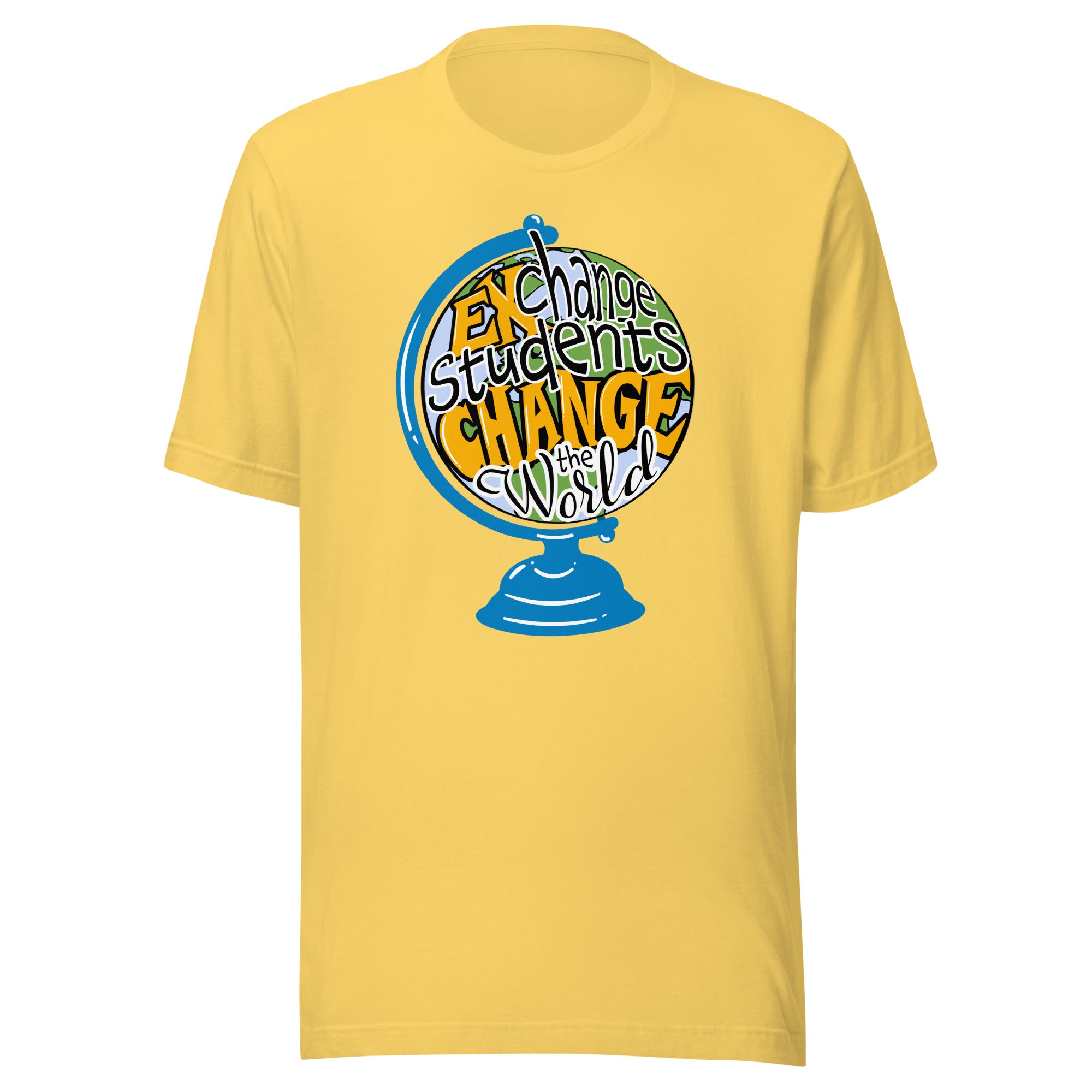 Exchange Students Change the World Countries T-shirt- Black Lettering