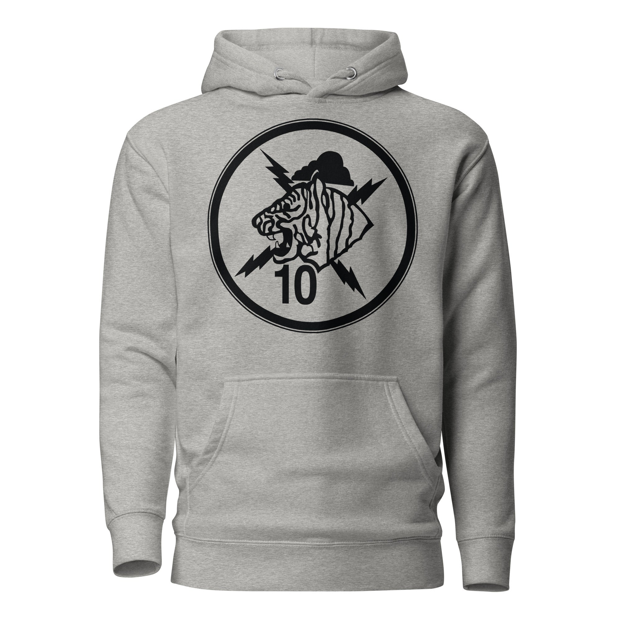 Squadron 10: Tiger Ten Hoodie- Black