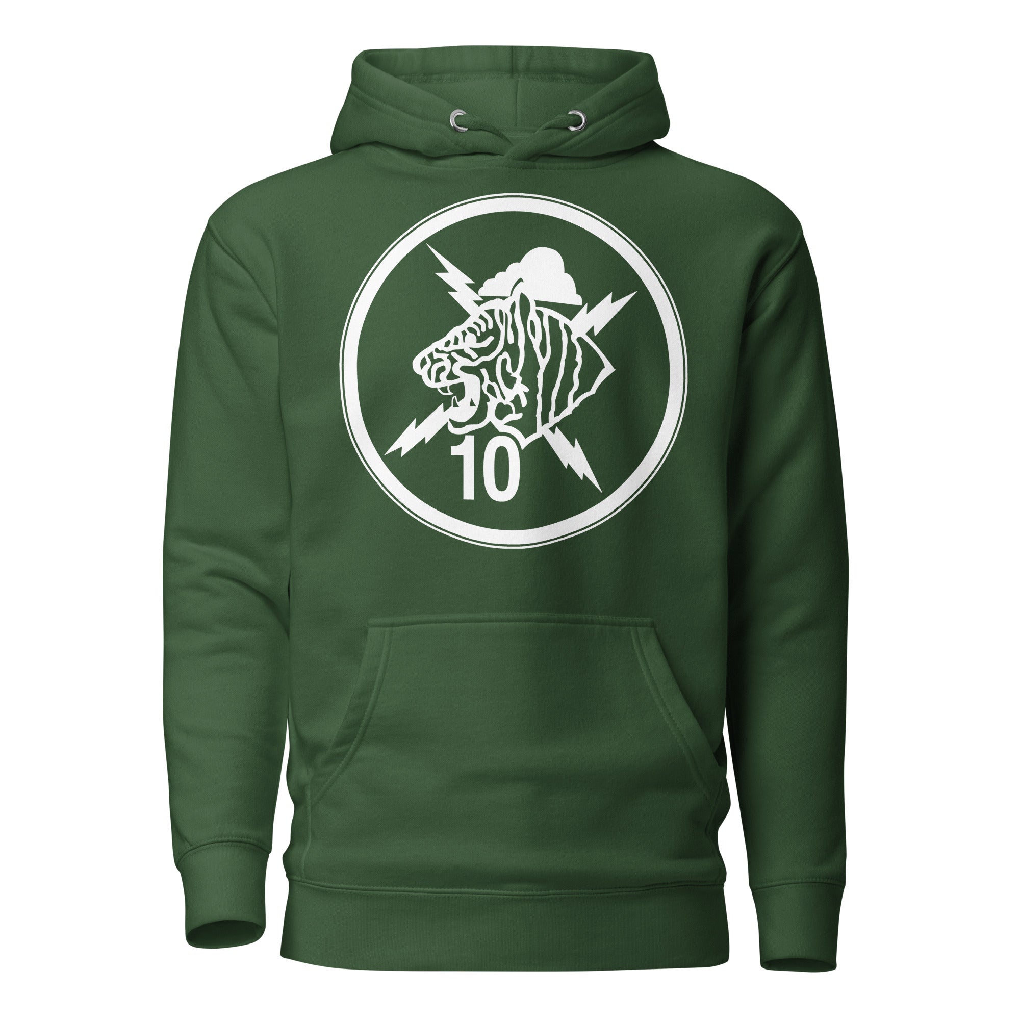 Squadron 10: Tiger Ten Hoodie- White