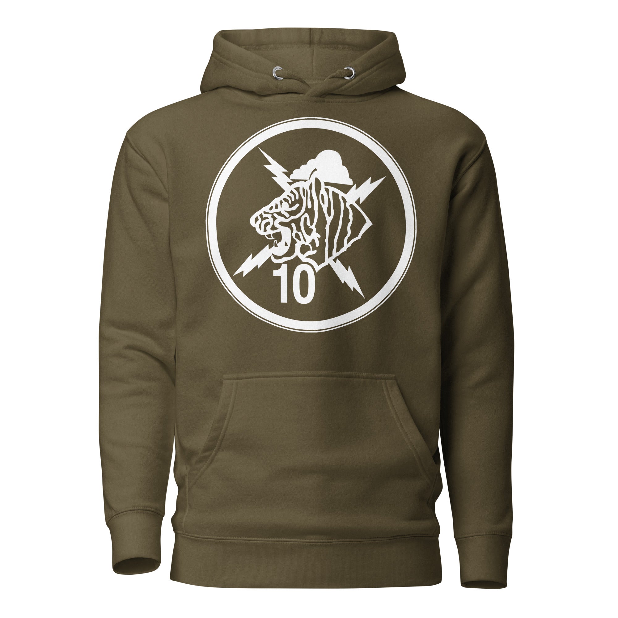 Squadron 10: Tiger Ten Hoodie- White