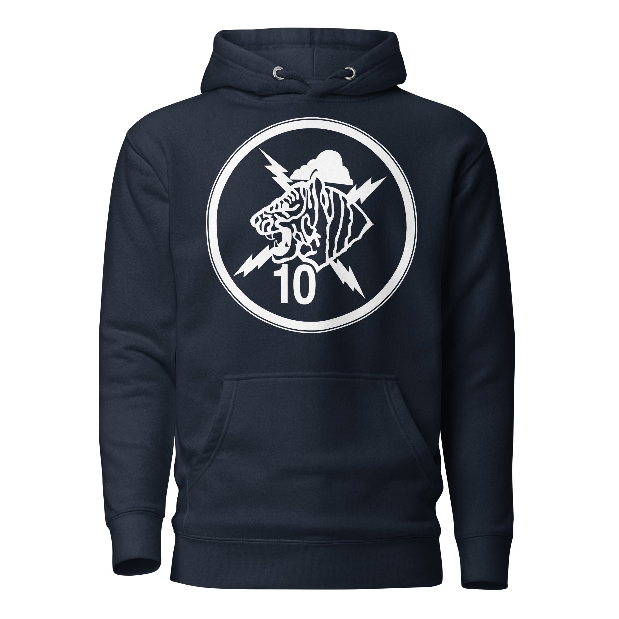 Squadron 10: Tiger Ten Hoodie- White