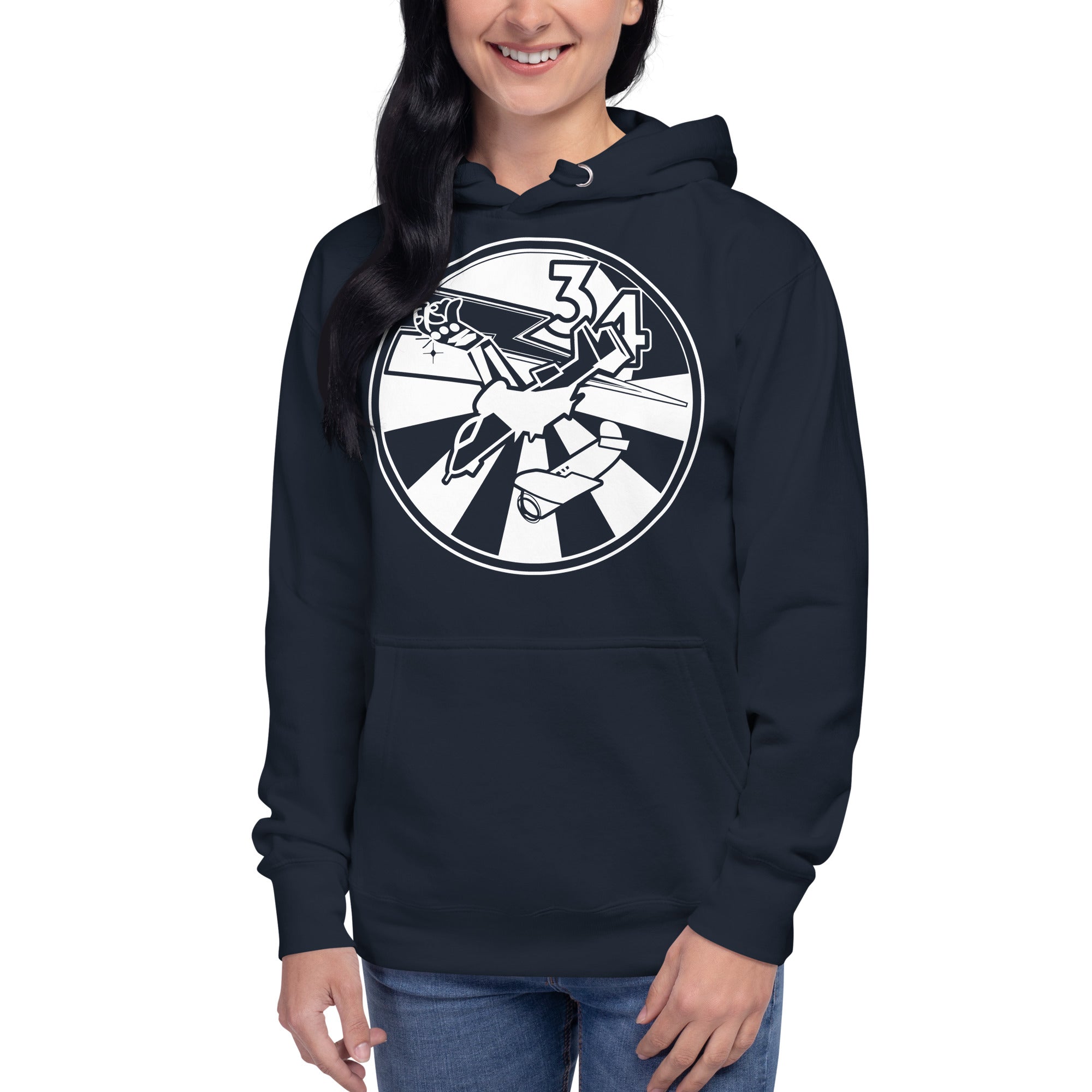 Squadron 34: Loose Hawgs Hoodie- White