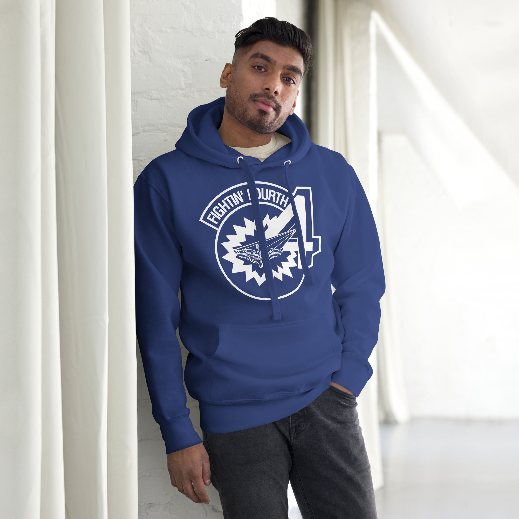 Squadron 4: Fightin’ Fourth Hoodie- White