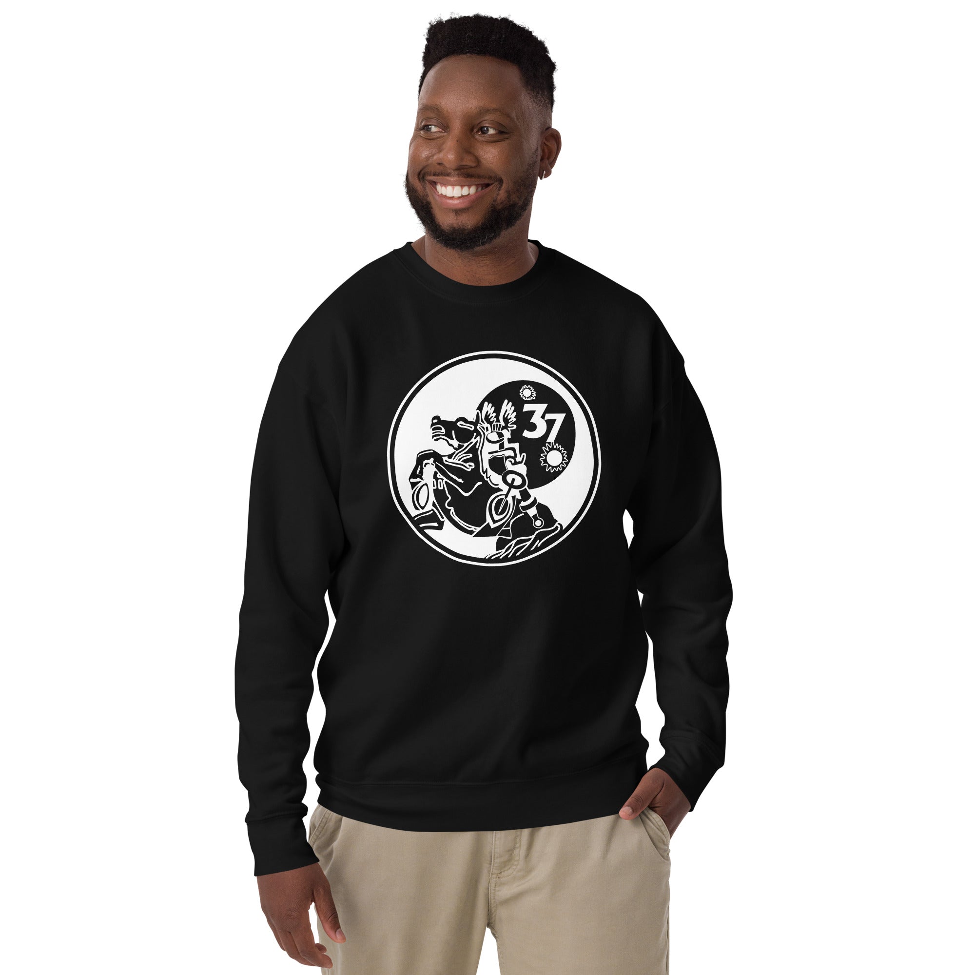 Squadron 37: Animalistic Skyraiders Premium Sweatshirt- White