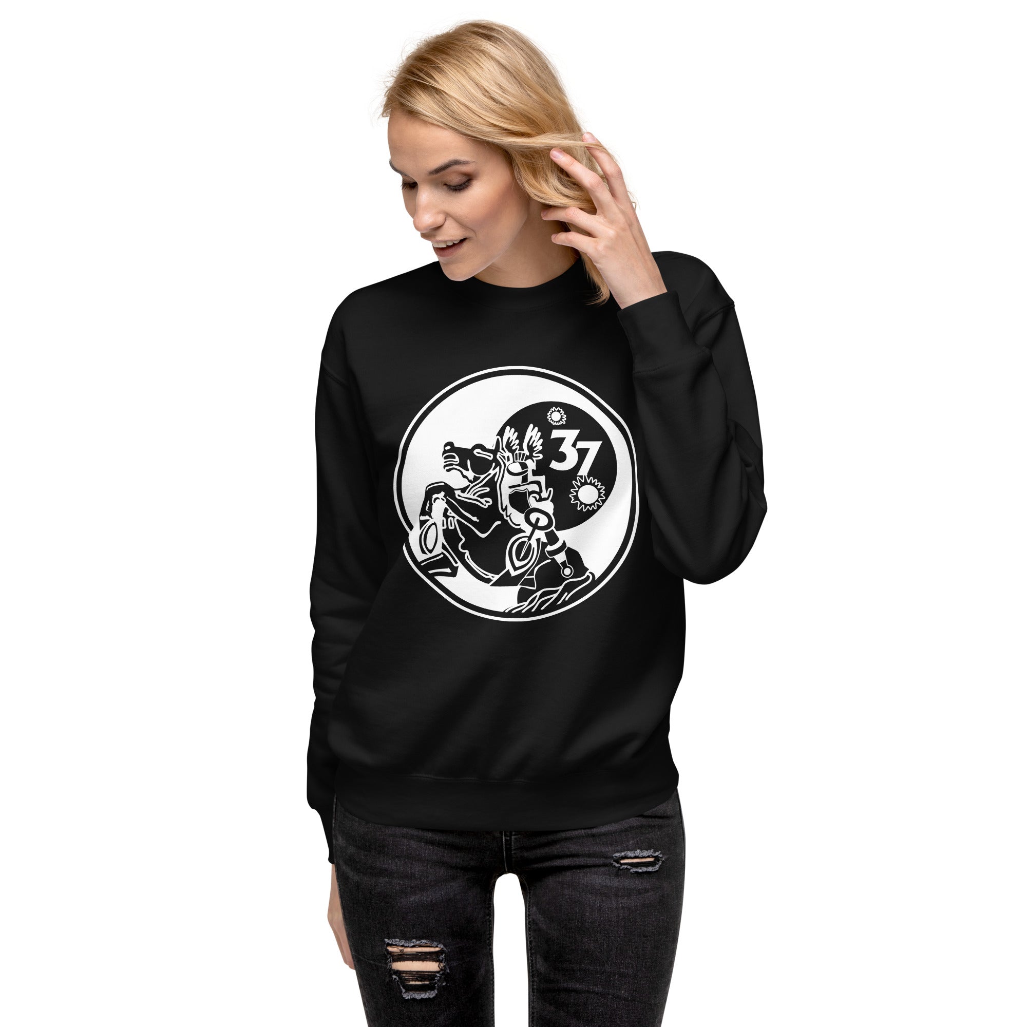 Squadron 37: Animalistic Skyraiders Premium Sweatshirt- White