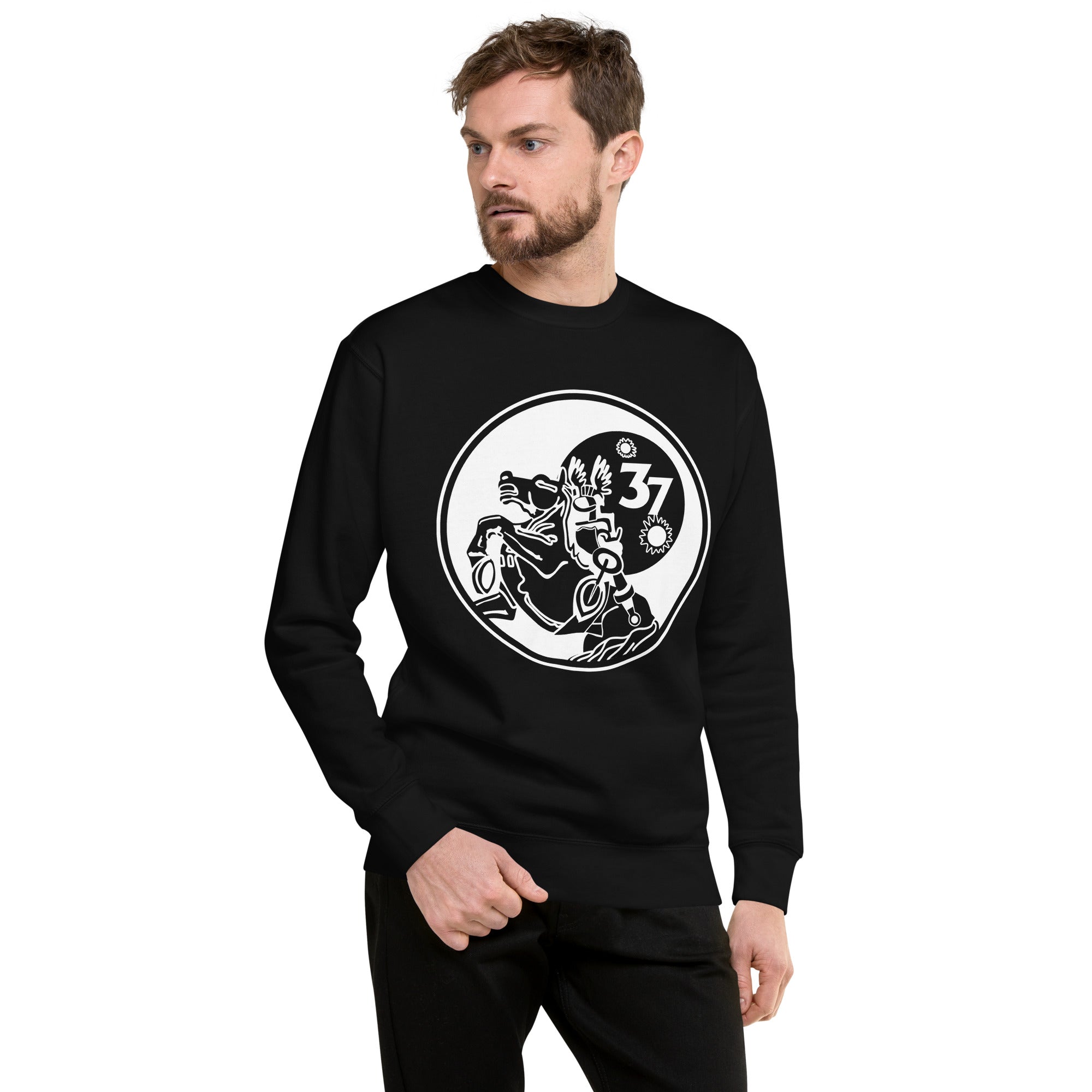 Squadron 37: Animalistic Skyraiders Premium Sweatshirt- White