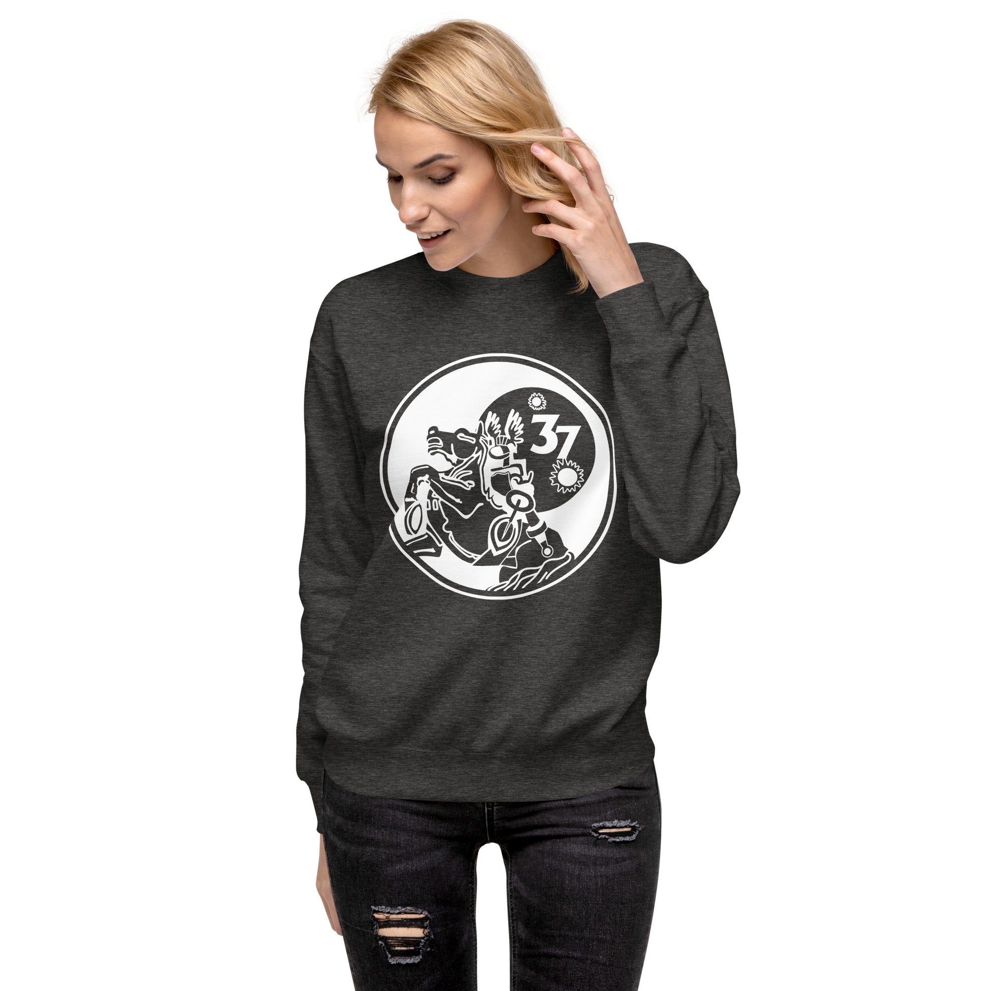 Squadron 37: Animalistic Skyraiders Premium Sweatshirt- White