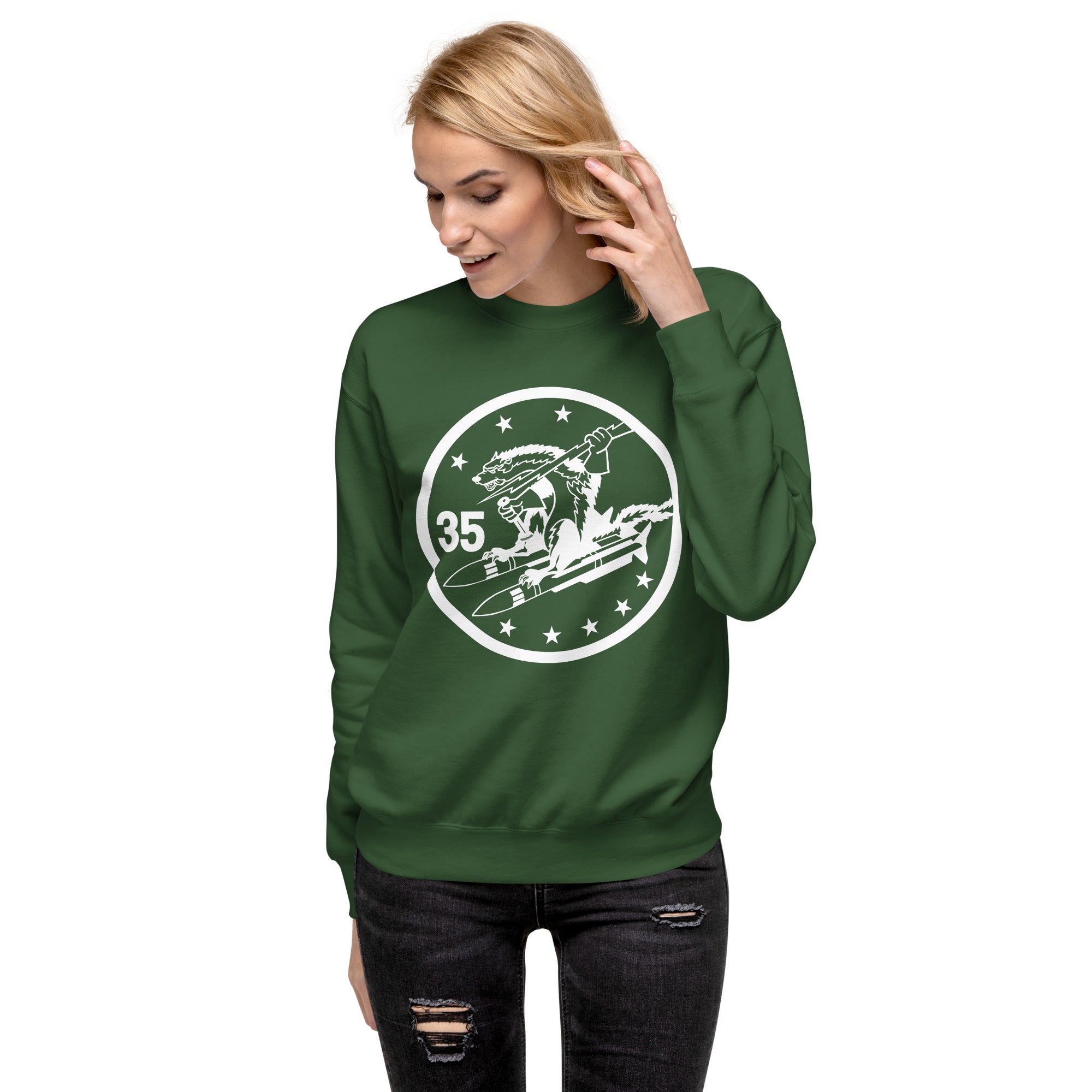 Squadron 35: Wild Weasels Premium Sweatshirt- White