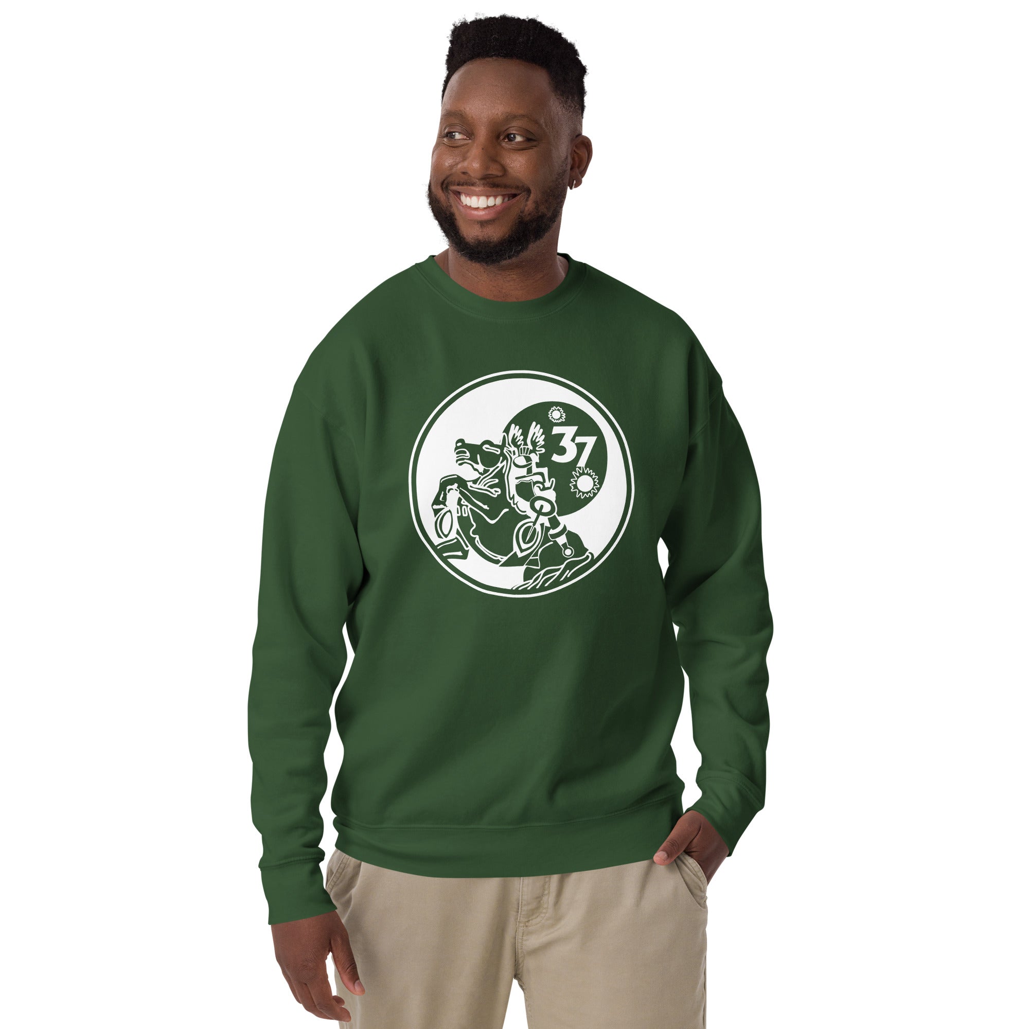 Squadron 37: Animalistic Skyraiders Premium Sweatshirt- White