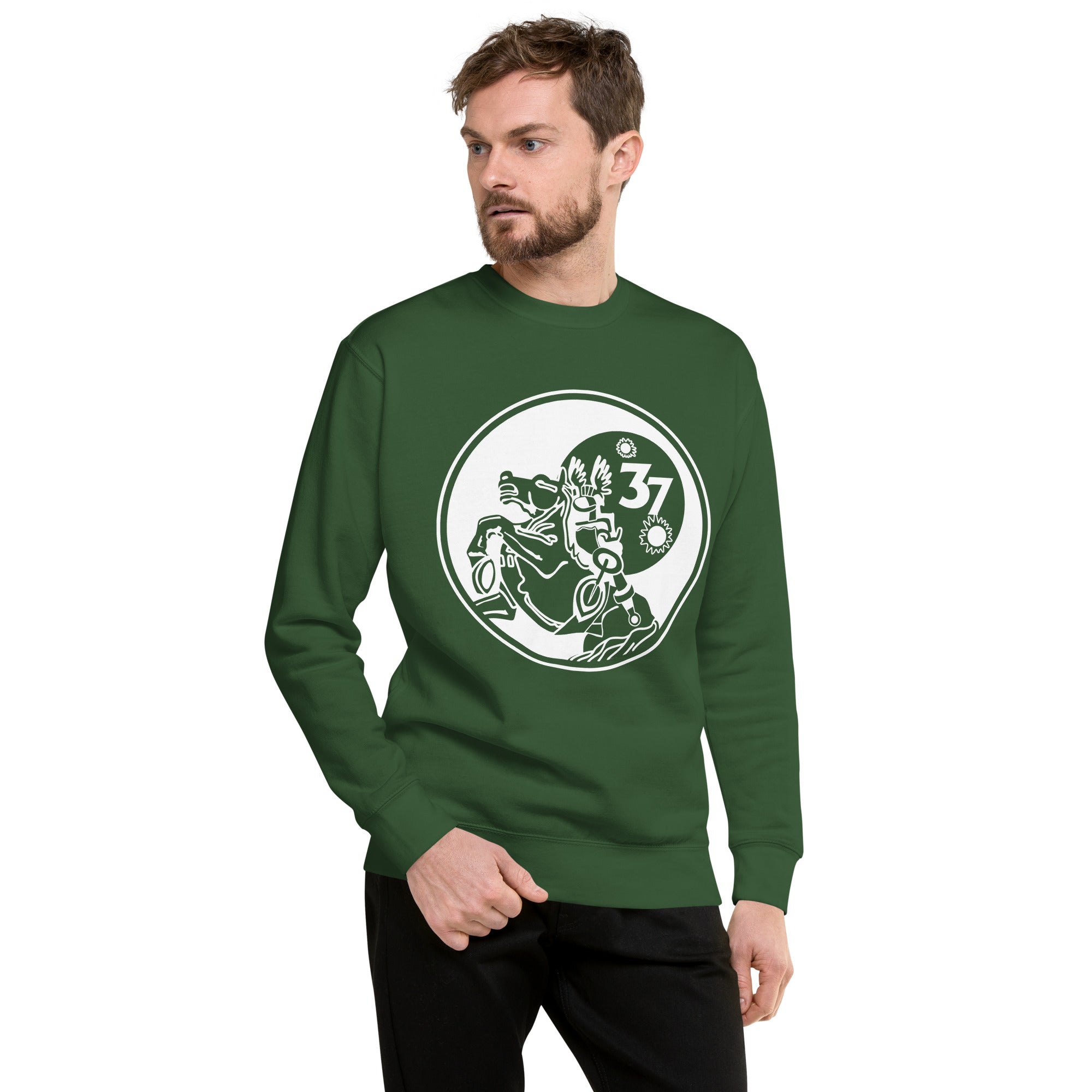 Squadron 37: Animalistic Skyraiders Premium Sweatshirt- White