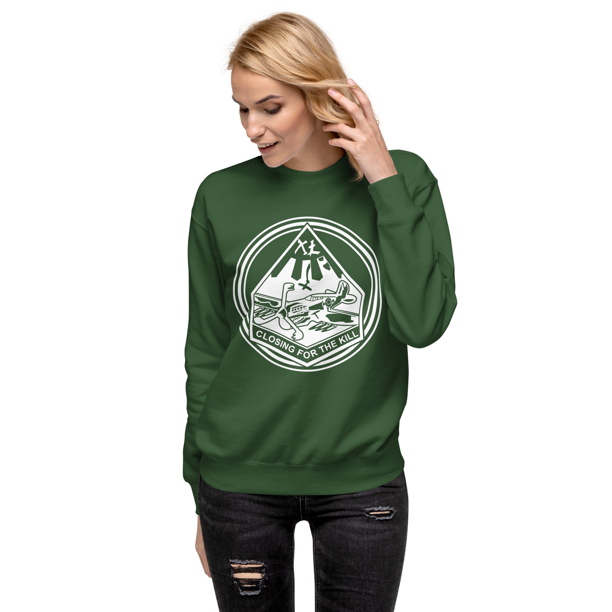 Squadron 40: Warhawks Border Premium Sweatshirt- White