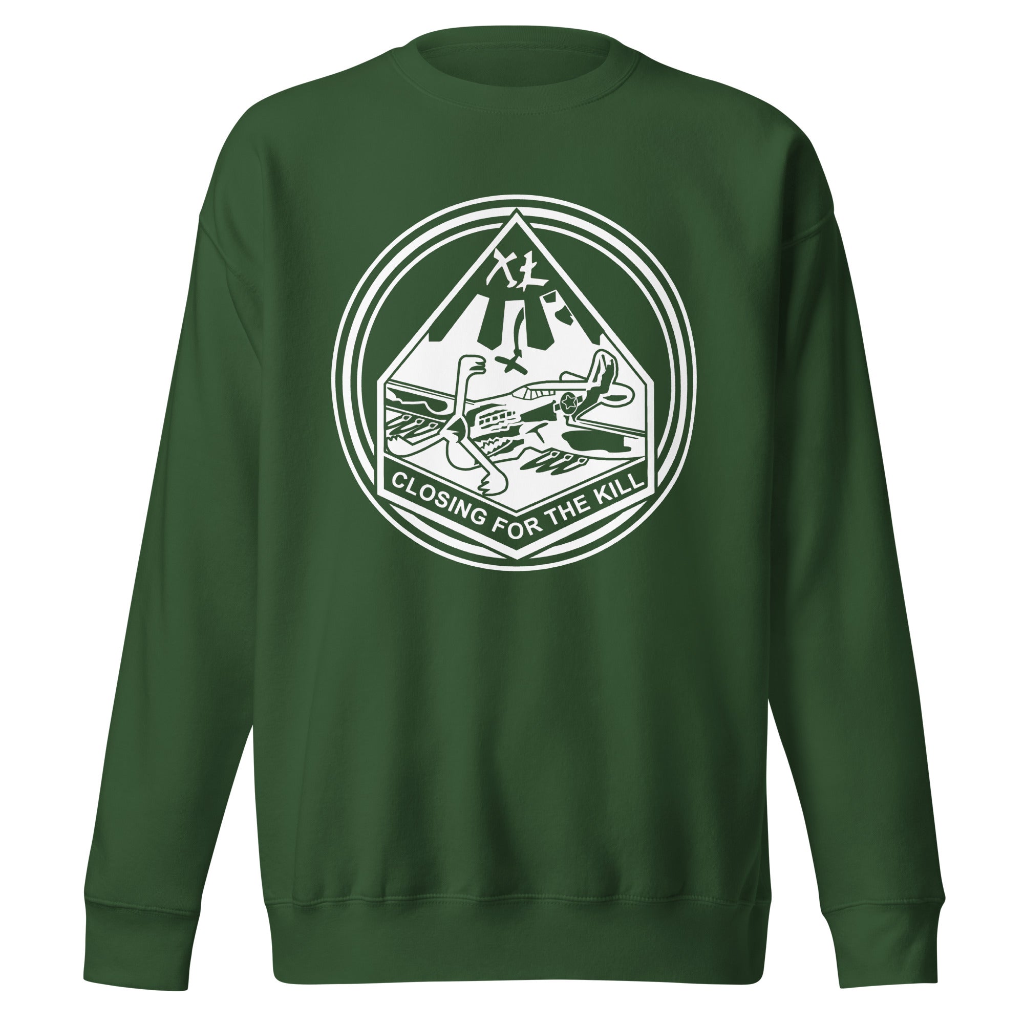 Squadron 40: Warhawks Border Premium Sweatshirt- White