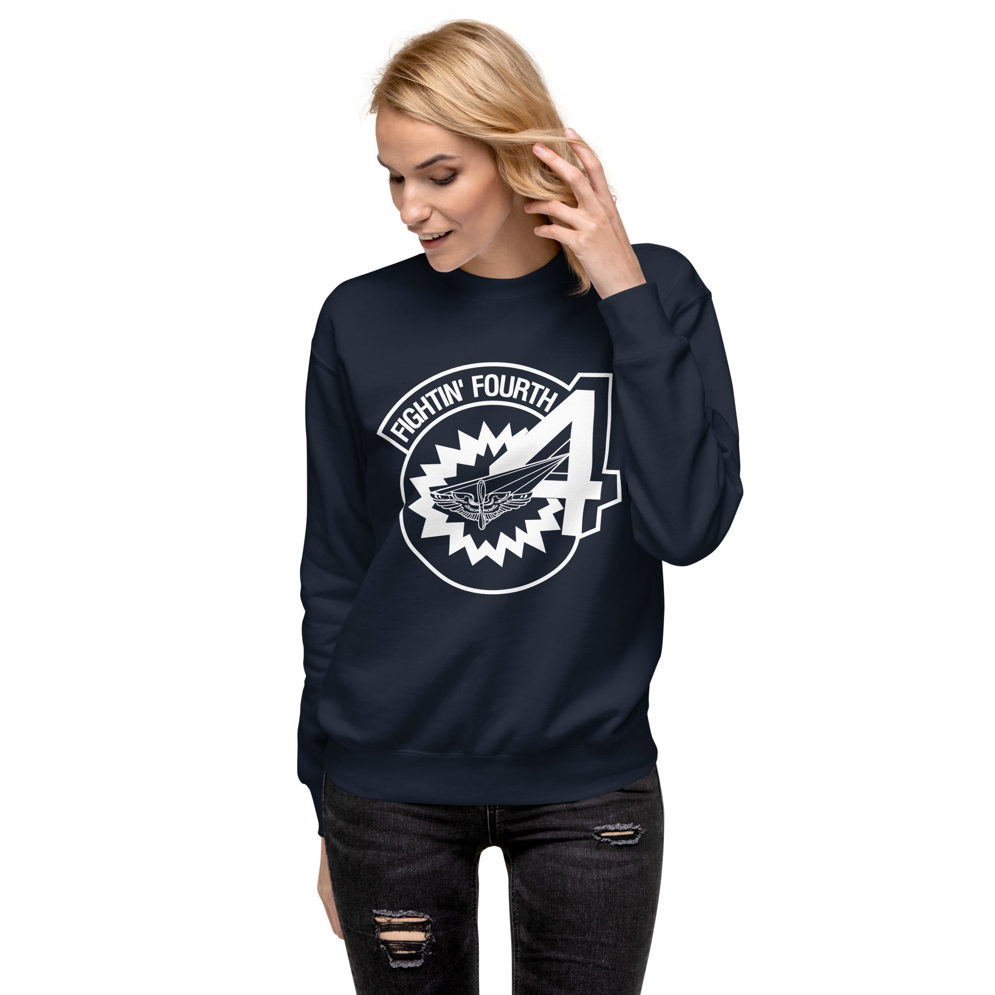 Squadron 4: Fightin’ Fourth  Premium Sweatshirt- White