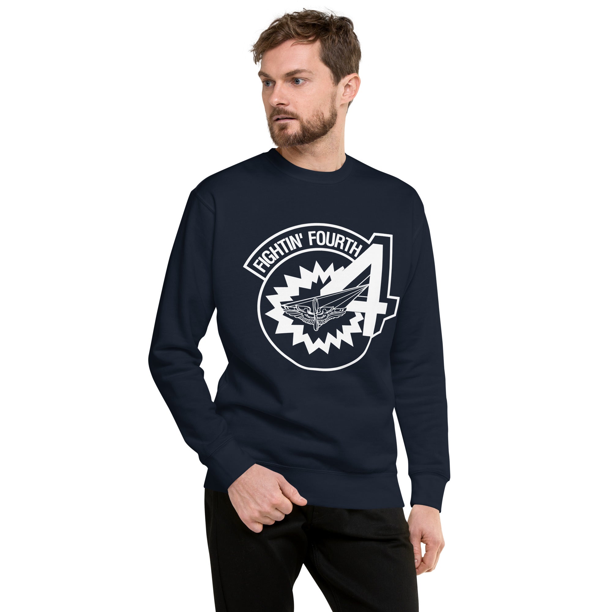 Squadron 4: Fightin’ Fourth  Premium Sweatshirt- White