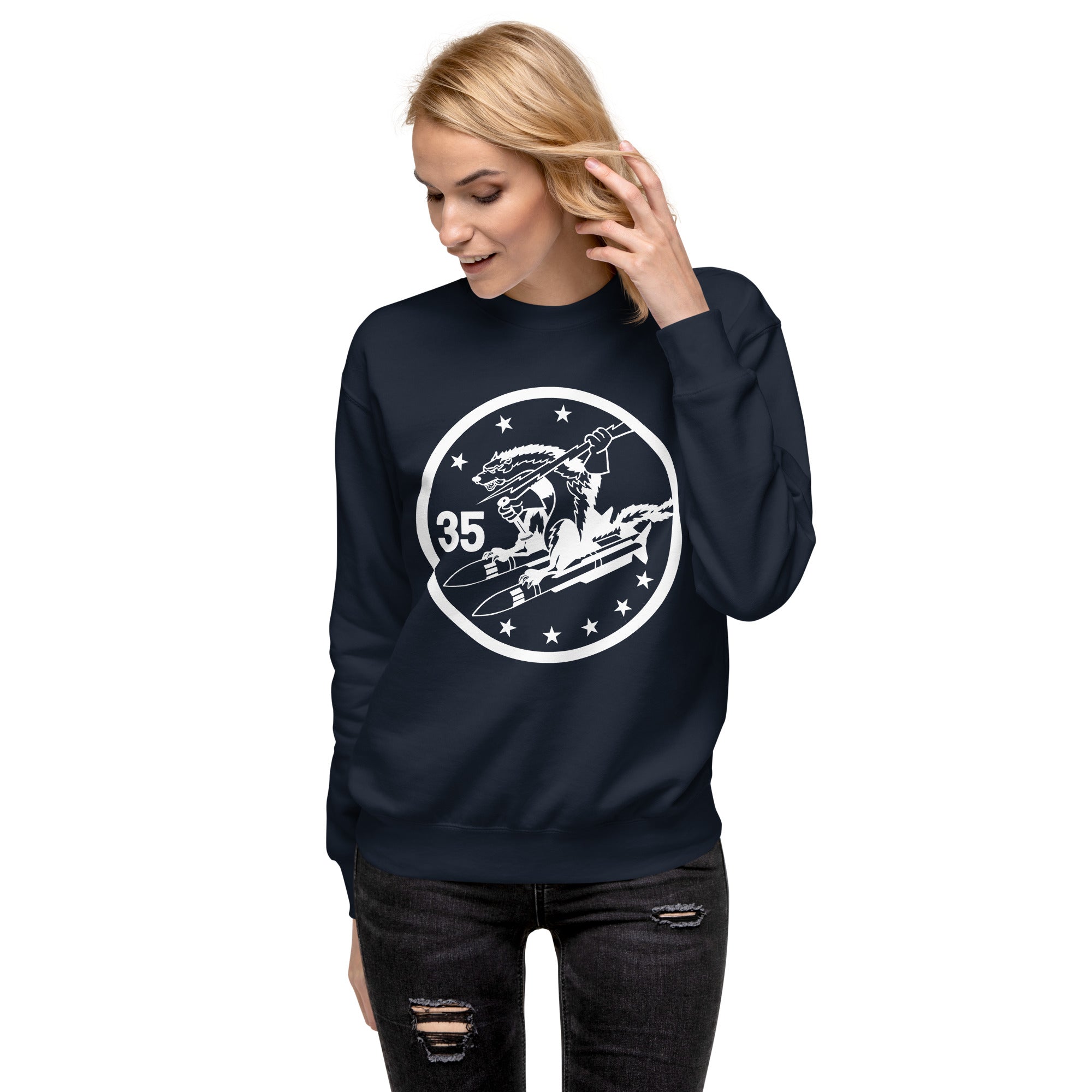 Squadron 35: Wild Weasels Premium Sweatshirt- White