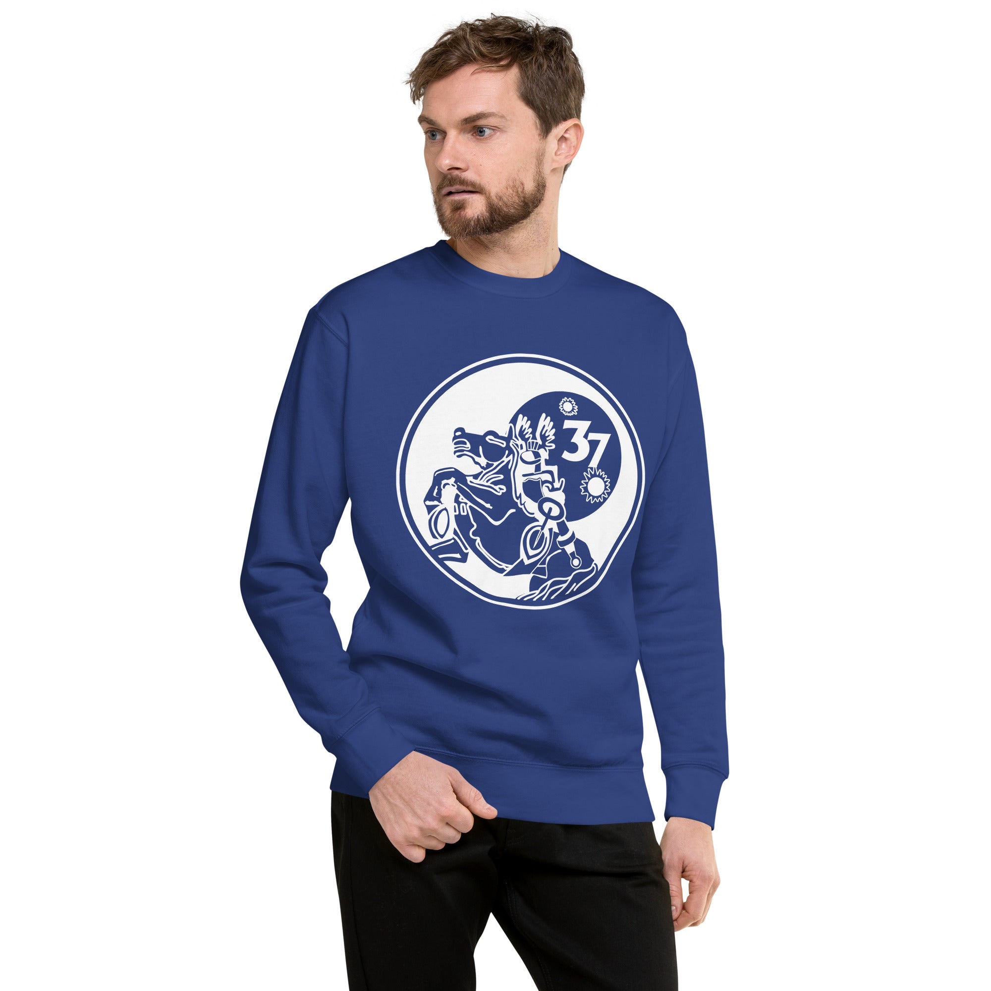 Squadron 37: Animalistic Skyraiders Premium Sweatshirt- White