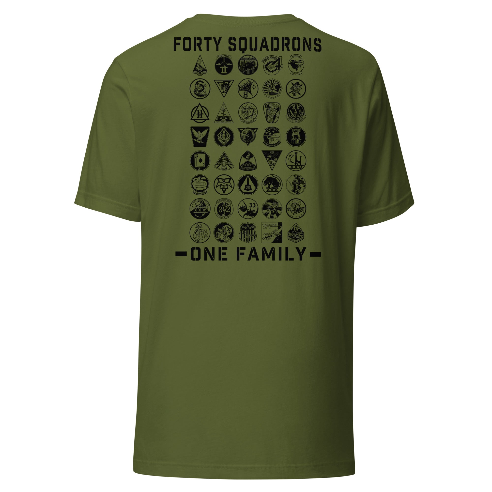 Forty Strong One Family T-shirt- Black